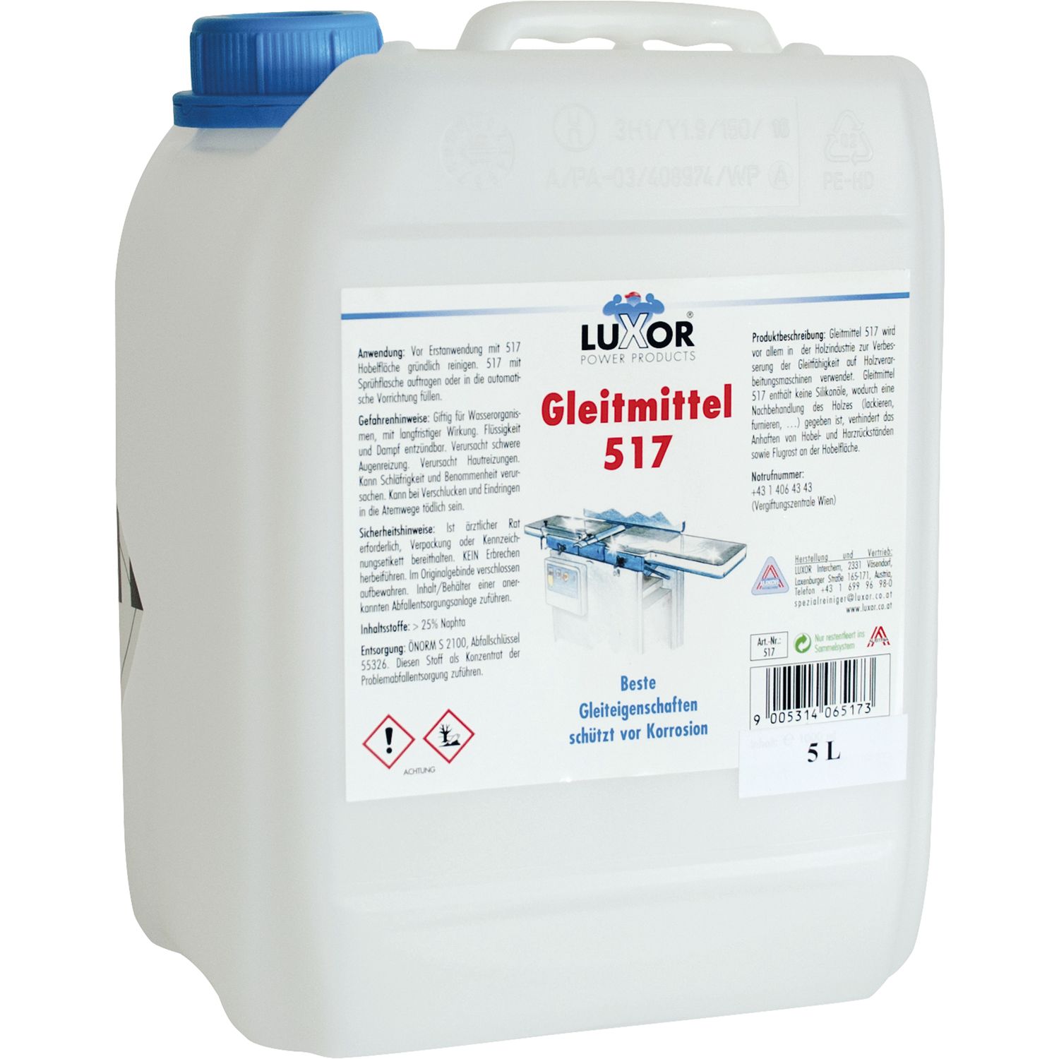 Luxor Gleitmittel 517 flüssig 5 Liter (5 Liter)