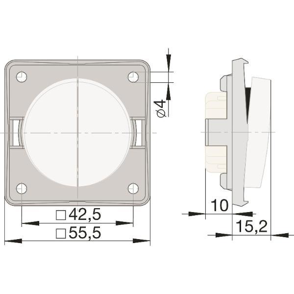 Berker Integro Flow Pure Serienschalter polarweiß glänzend