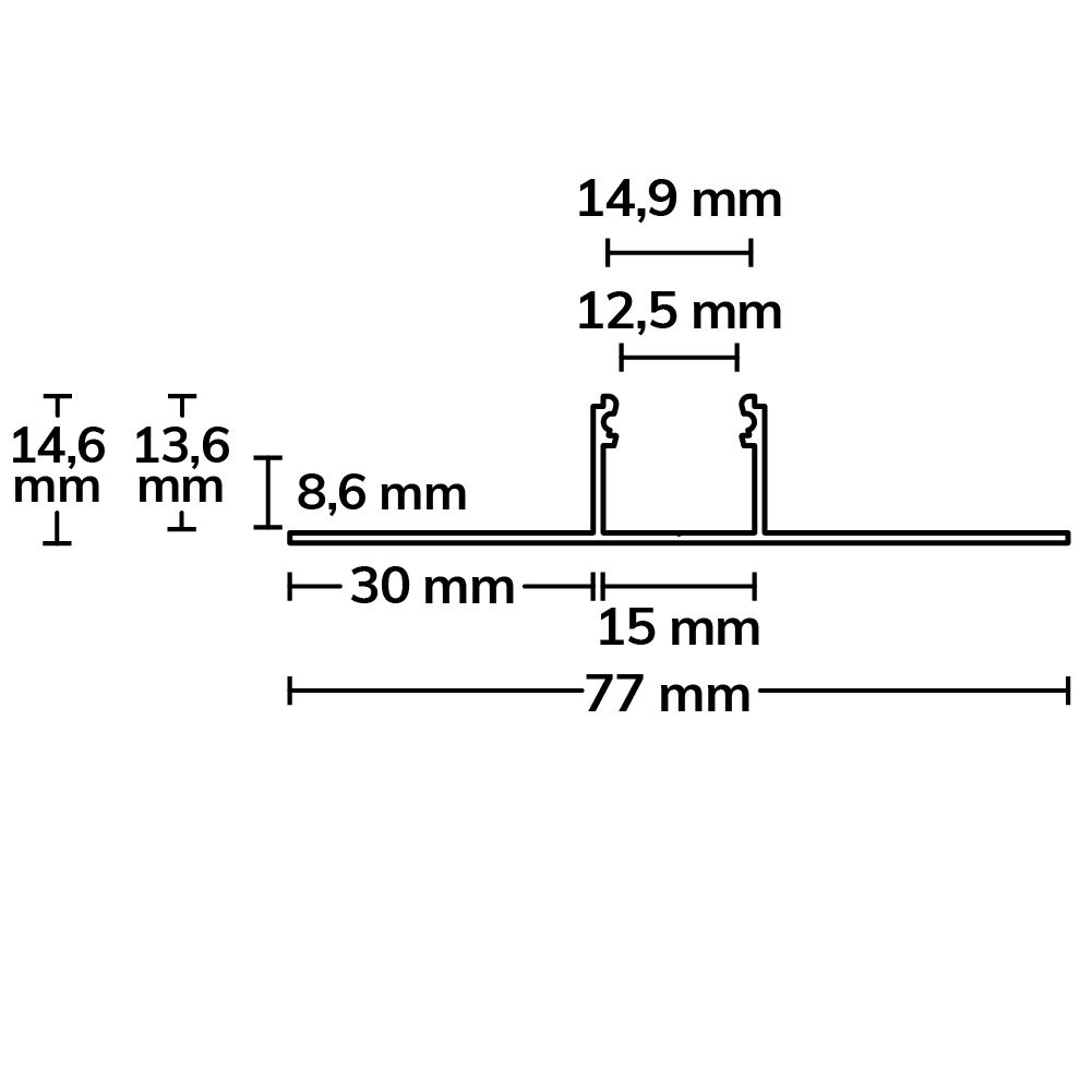 ISOLED LED Trockenbau T-Profil 14 200cm