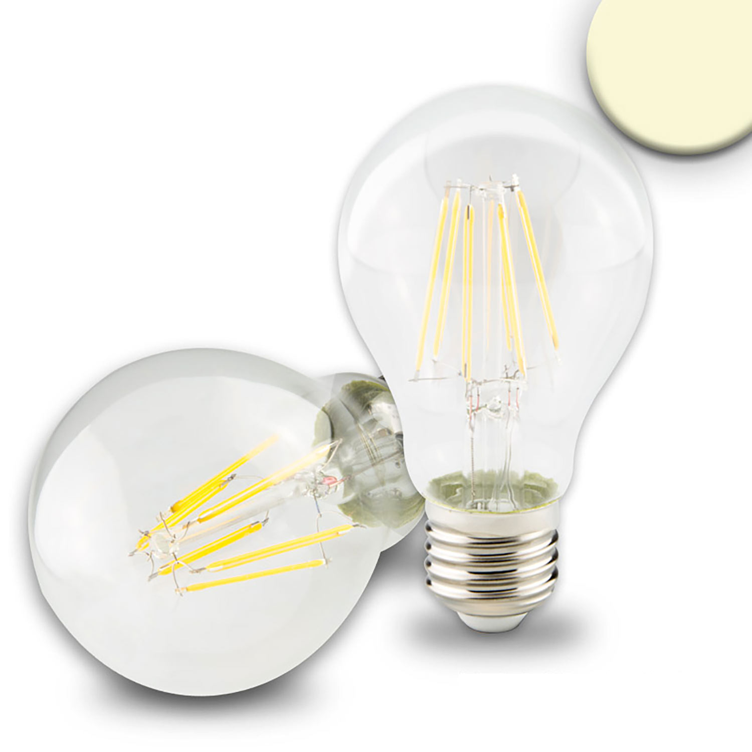 ISOLED E27 LED Birne 5W klar warmweiß dimmbar