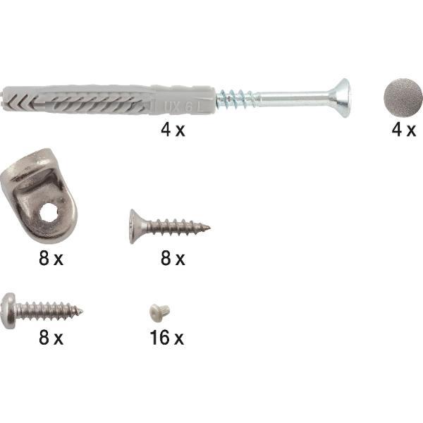 SCHÜCO Smartframe Zubehör-Set Edelstahl-Effekt