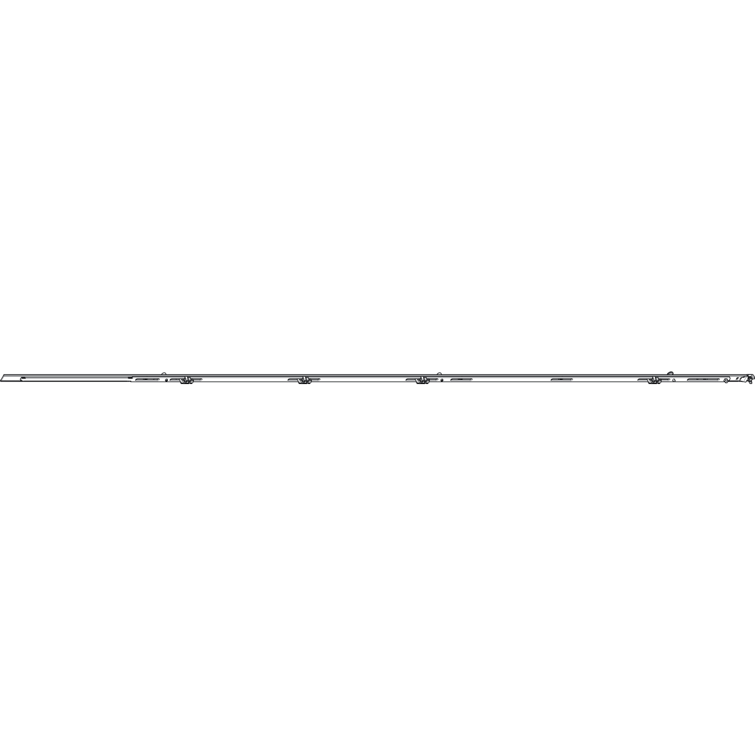 Roto ROTO NT/NX Rundbogen-Bauteil senkrecht L=1420 mm 1V/2E-Zapfen silber