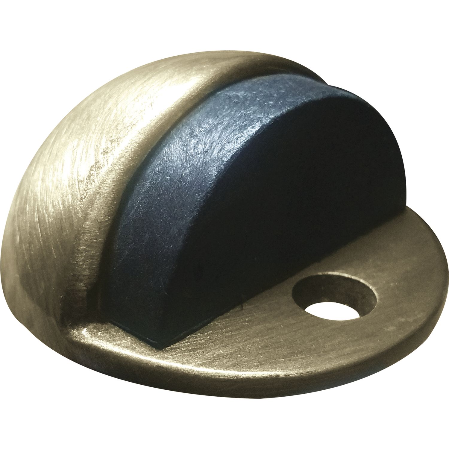 Bodentürpuffer - Bodenplatte ø 45 mm, Anschlaghöhe 17 mm, Messing patiniert