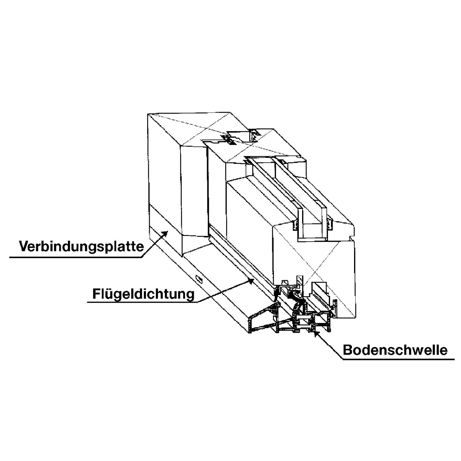 Maco #N625000 Bodenschwelle TRANSIT 68, 68 x 25 mm, auf Maß geschnitten, silber eloxiert (250 mm)