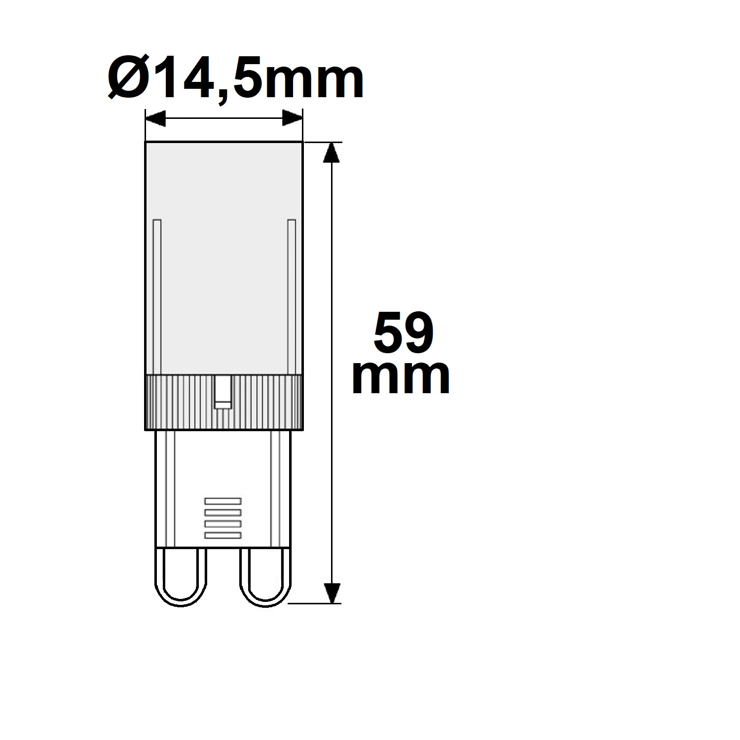 ISOLED G9 COB LED 4W warmweiß