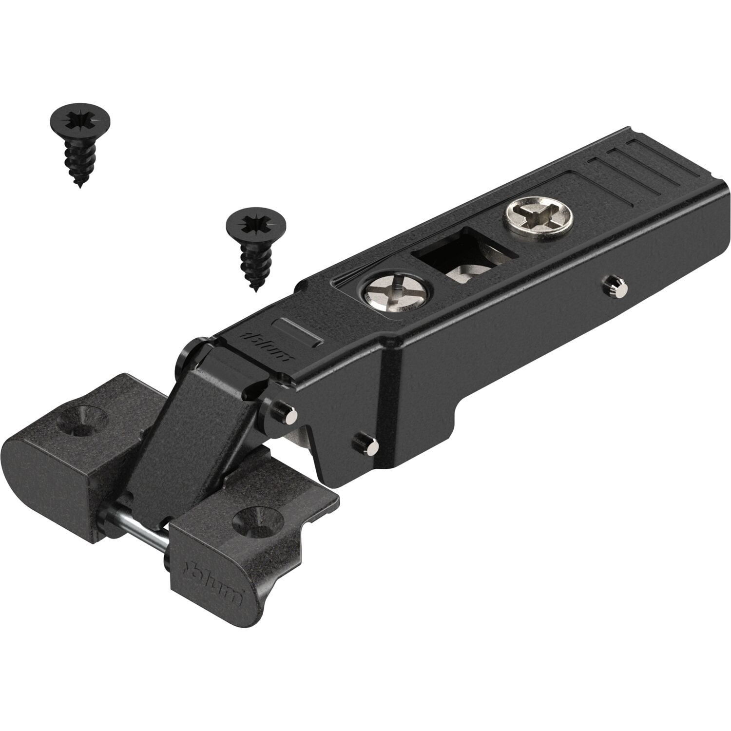 blum CLIP top ONYX Alurahmenscharnier 95°, gerade ohne Feder, Schrauben