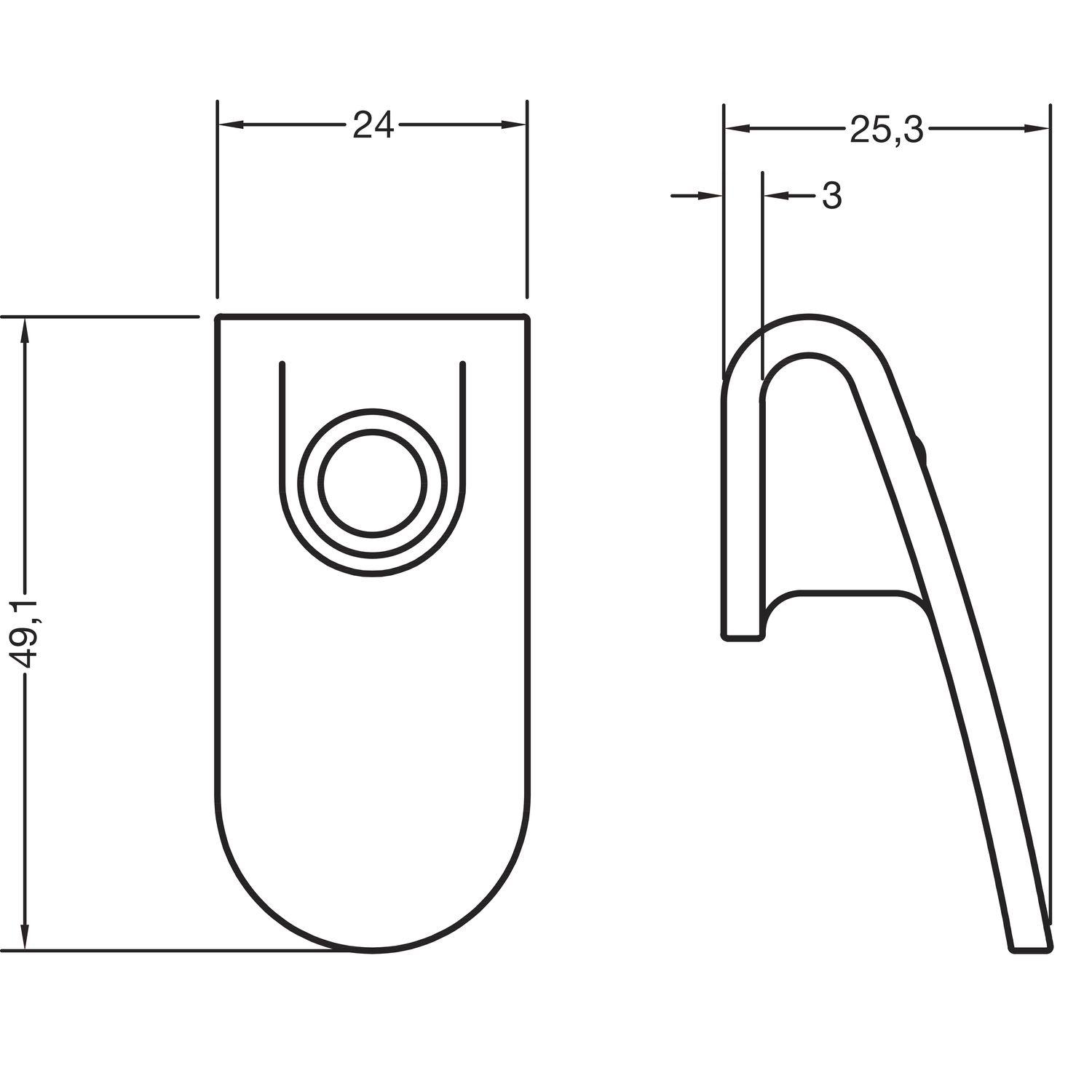 Knopf Flexo B 24, H 49,1 mm, Zinkdruckguss Bronze industriell