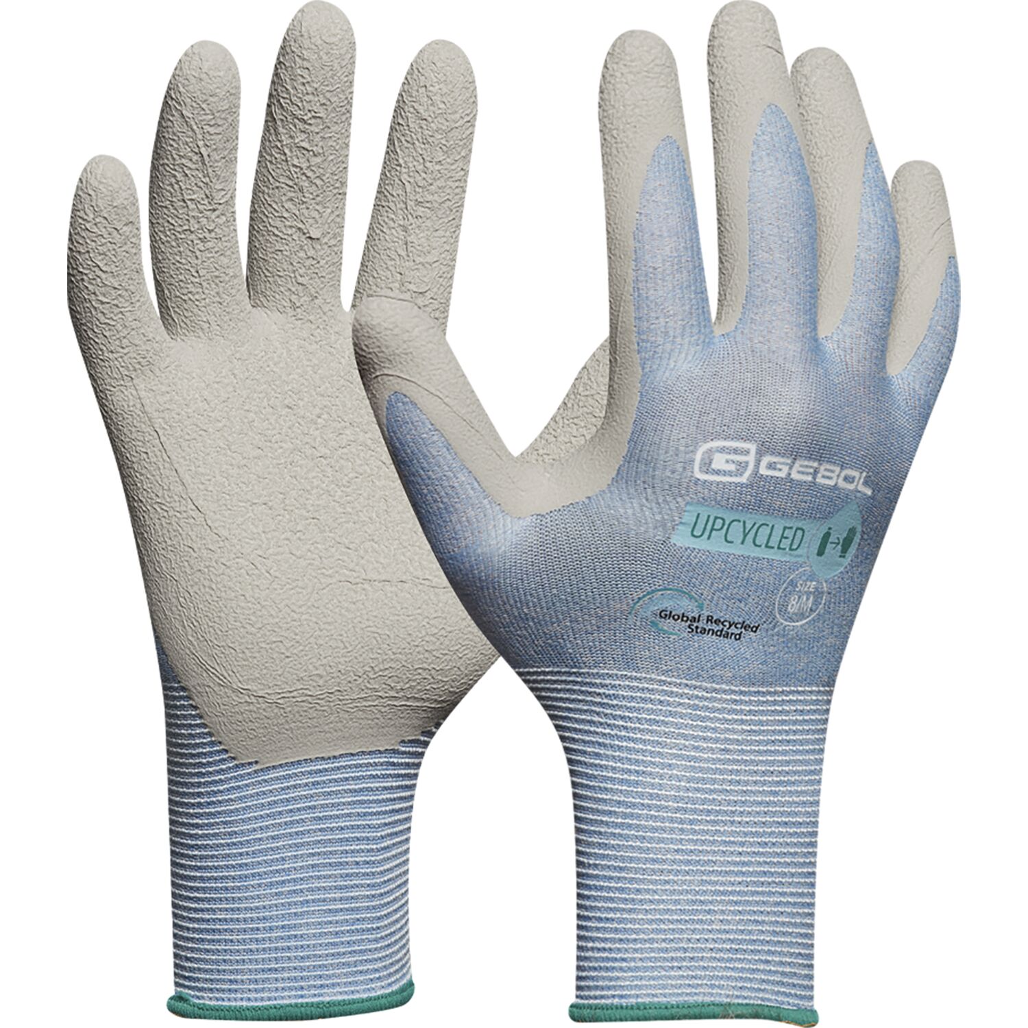 Gebol Schutzhandschuh Upcycled Sensitive Hellblau Größe 5