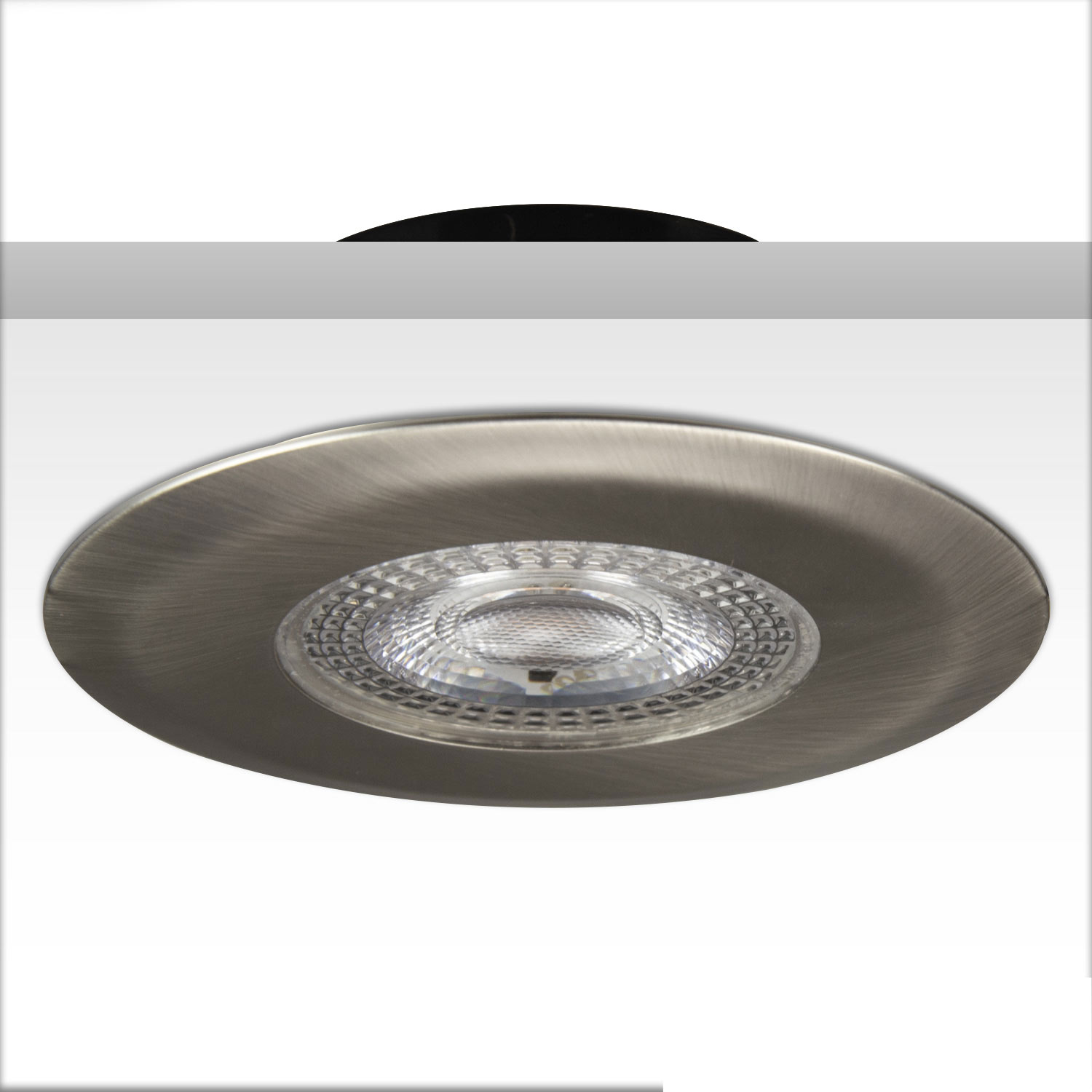 ISOLED LED Einbaustrahler PC68 IP44 brushed 5W 38° warmweiß 3 Stufen dimmbar korrosionsbeständig