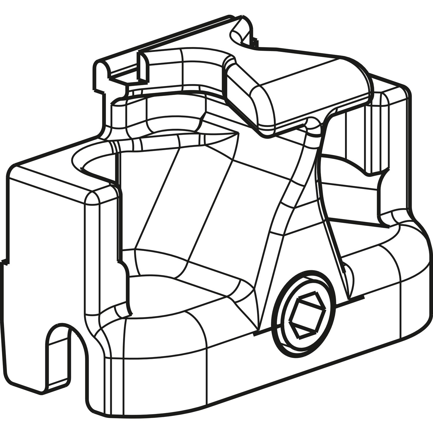 GU -966/150 Steuerteil, Zinkdruckguss silberfärbig
