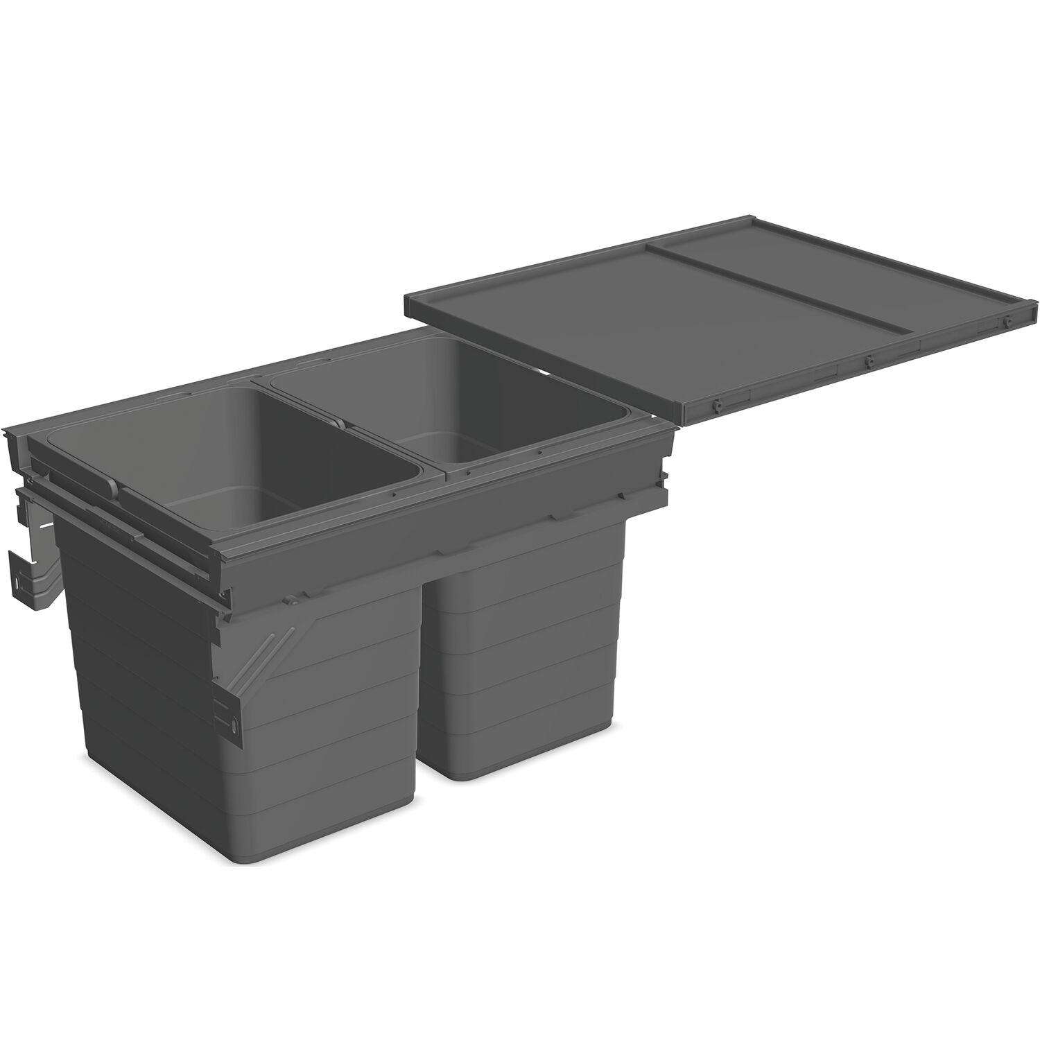 ninka Abfalltrennsystem Set eins2fünf Korpusbreite 450/NL 500mm Dunkelgrau