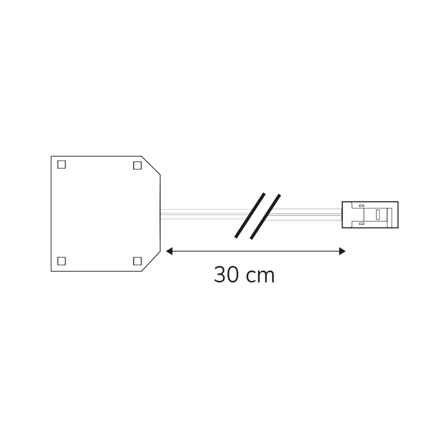 ISOLED MiniAMP 3-fach Verteiler (1 male-Stecker an 3 female-Buchsen) 30cm 2-polig weiß max. 3,5A