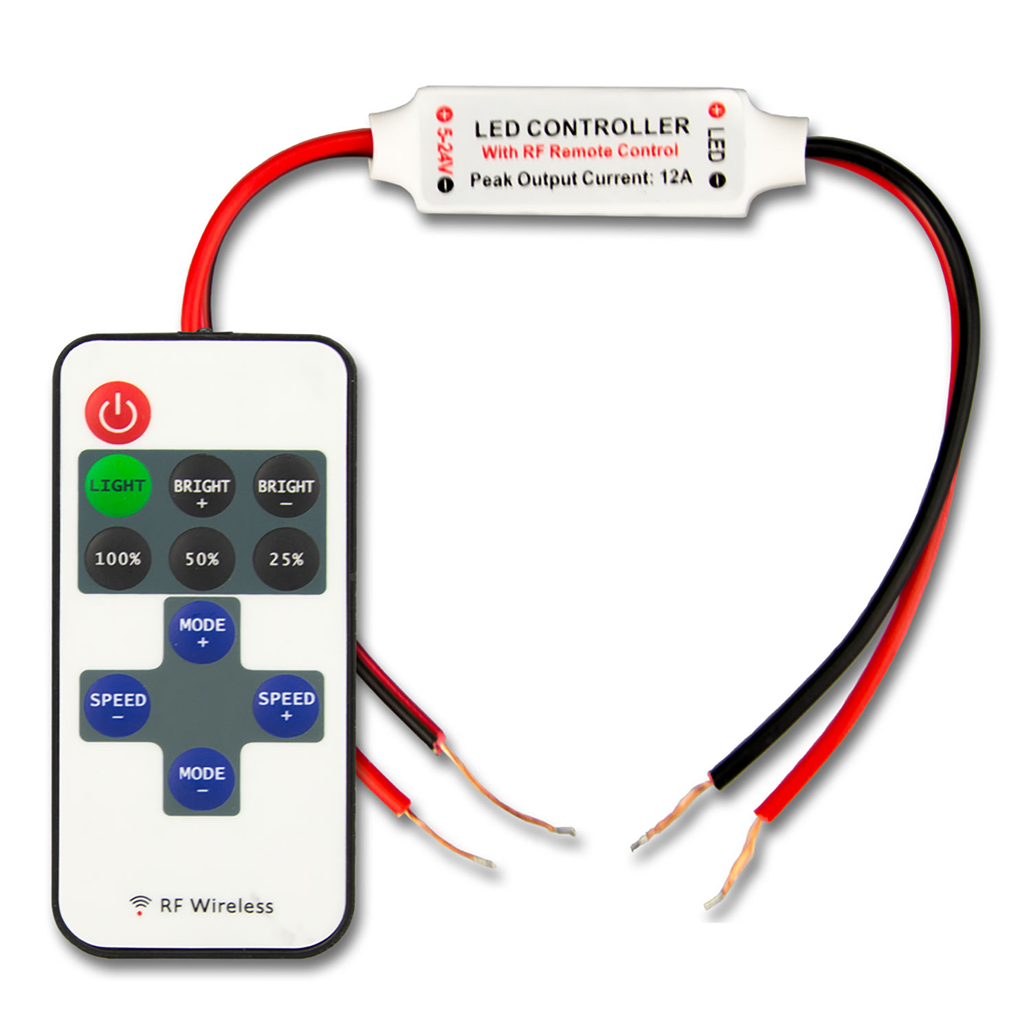 ISOLED LED Strip Mini Funk PWM-Dimmer 1 Kanal 12-24V DC 3A
