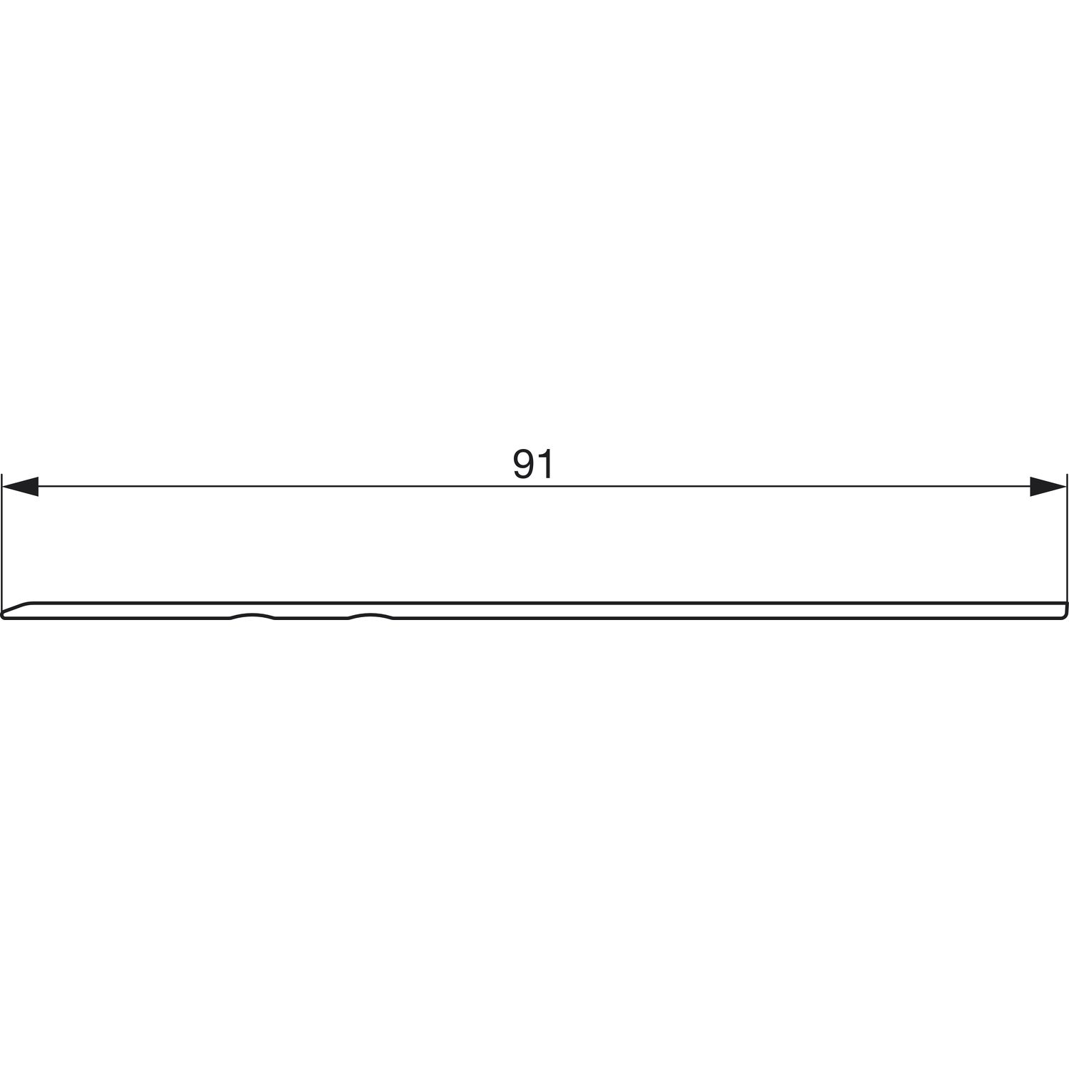GU Thermostep 164 Trittschwelle P1721, auf Maß geschnitten, Alu silber eloxiert (250 mm)