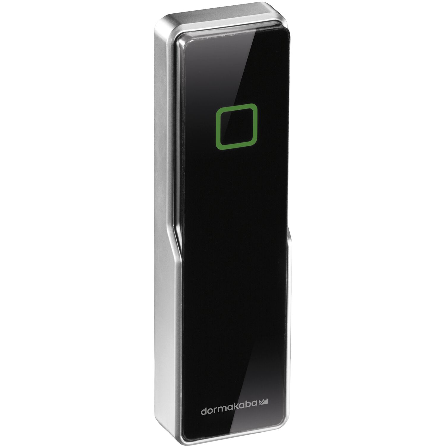 dormakaba Wandleser evolo smart 9104 schmal kompakt, Kunststoff schwarz/silber