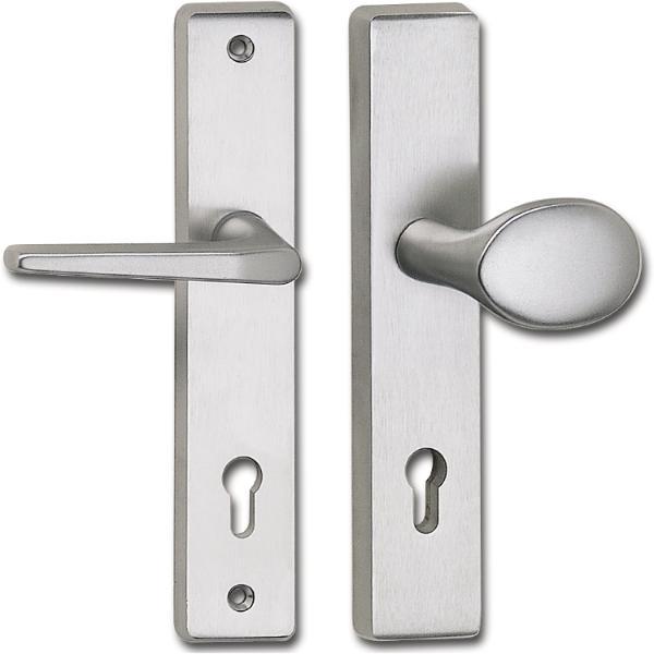 SH-Wechselgarnitur RIVA Knopf gekr., ohne Kzs., silber, 50 x 247 x 15