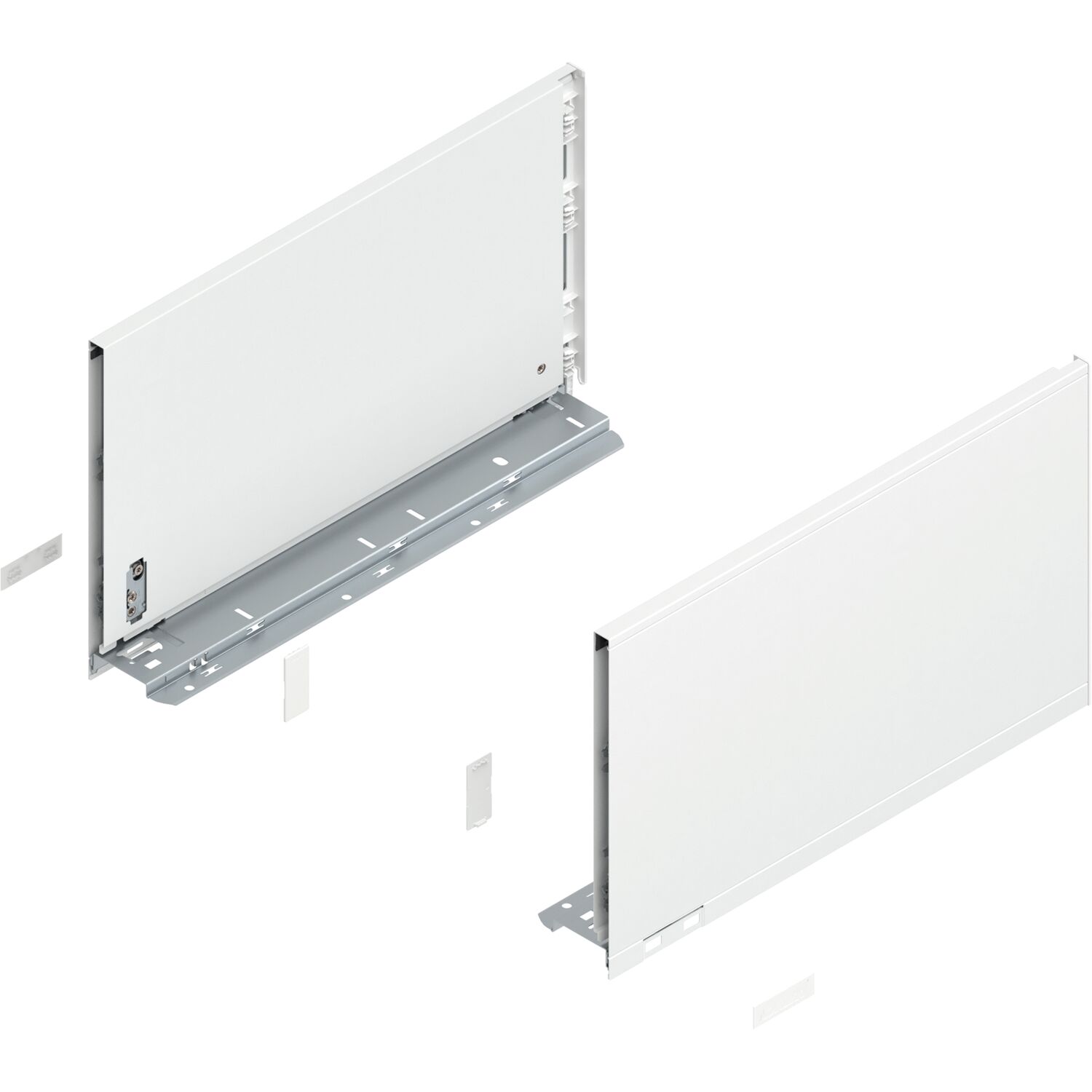 blum LEGRABOX pure Zarge Höhe F, NL 400, Seidenweiß-matt