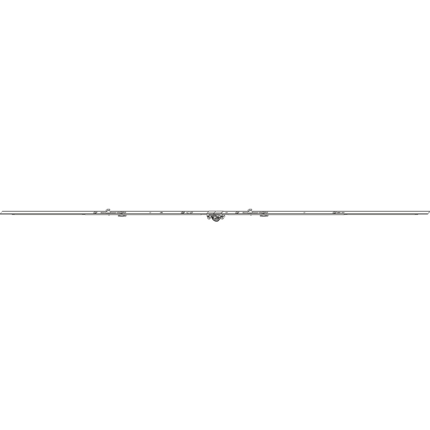 Roto ROTO NT/NX DK-Getriebe mittig/variabel DM 15 mm L=1380 mm 2V Zapfen silber