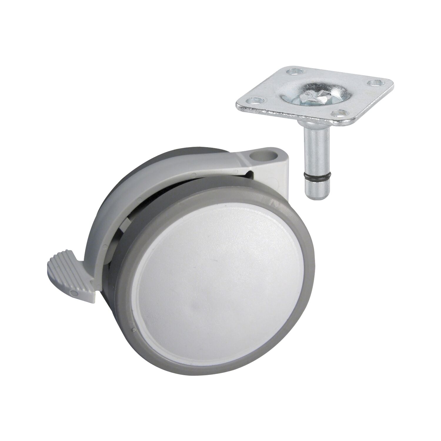 Dörner + Helmer Doppel-Lenkrolle Design Top 62 mm 40 kg Feststeller