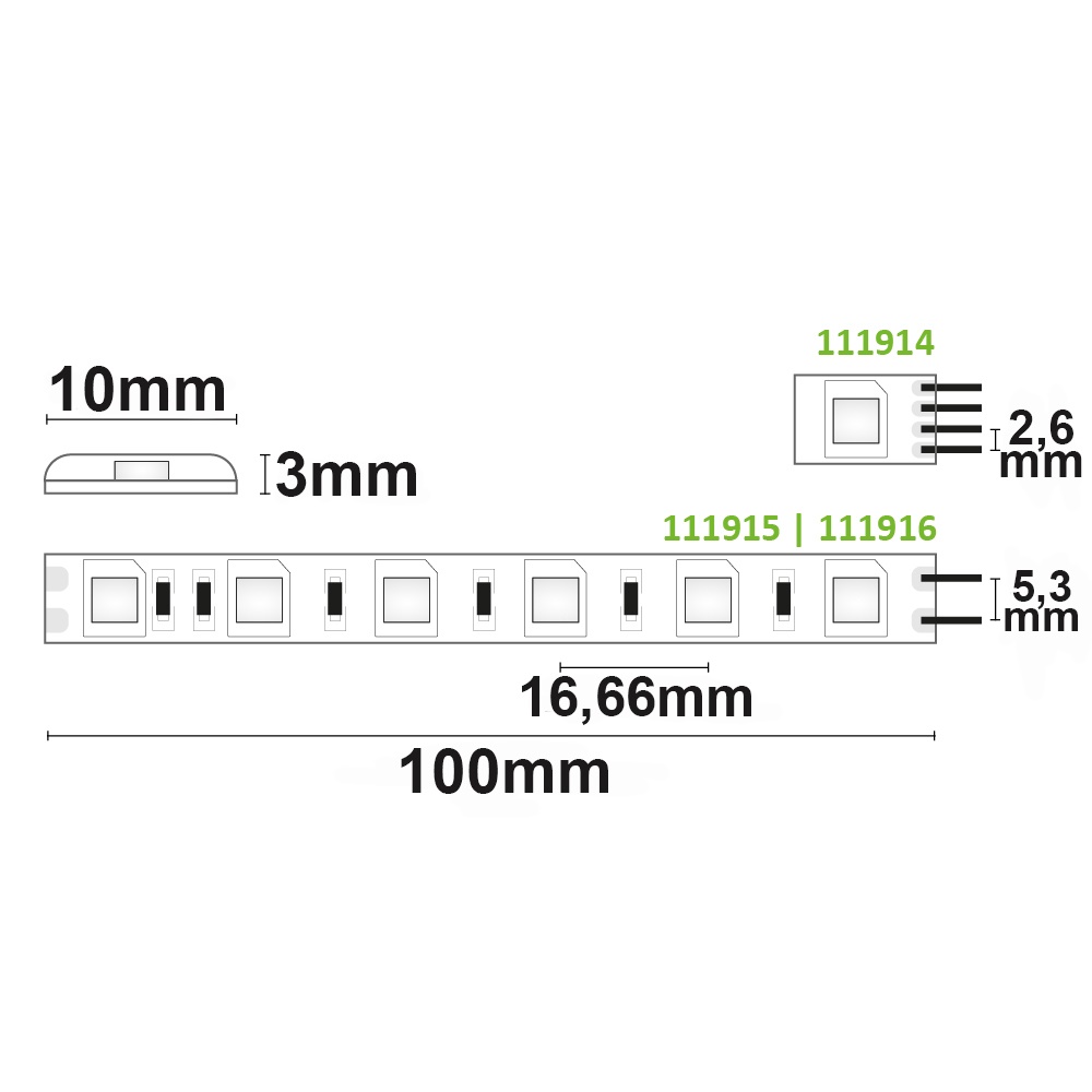 ISOLED LED SIL830 Flexband 24V DC 14,4W IP66 3000K 5m Rolle 60 LED/m