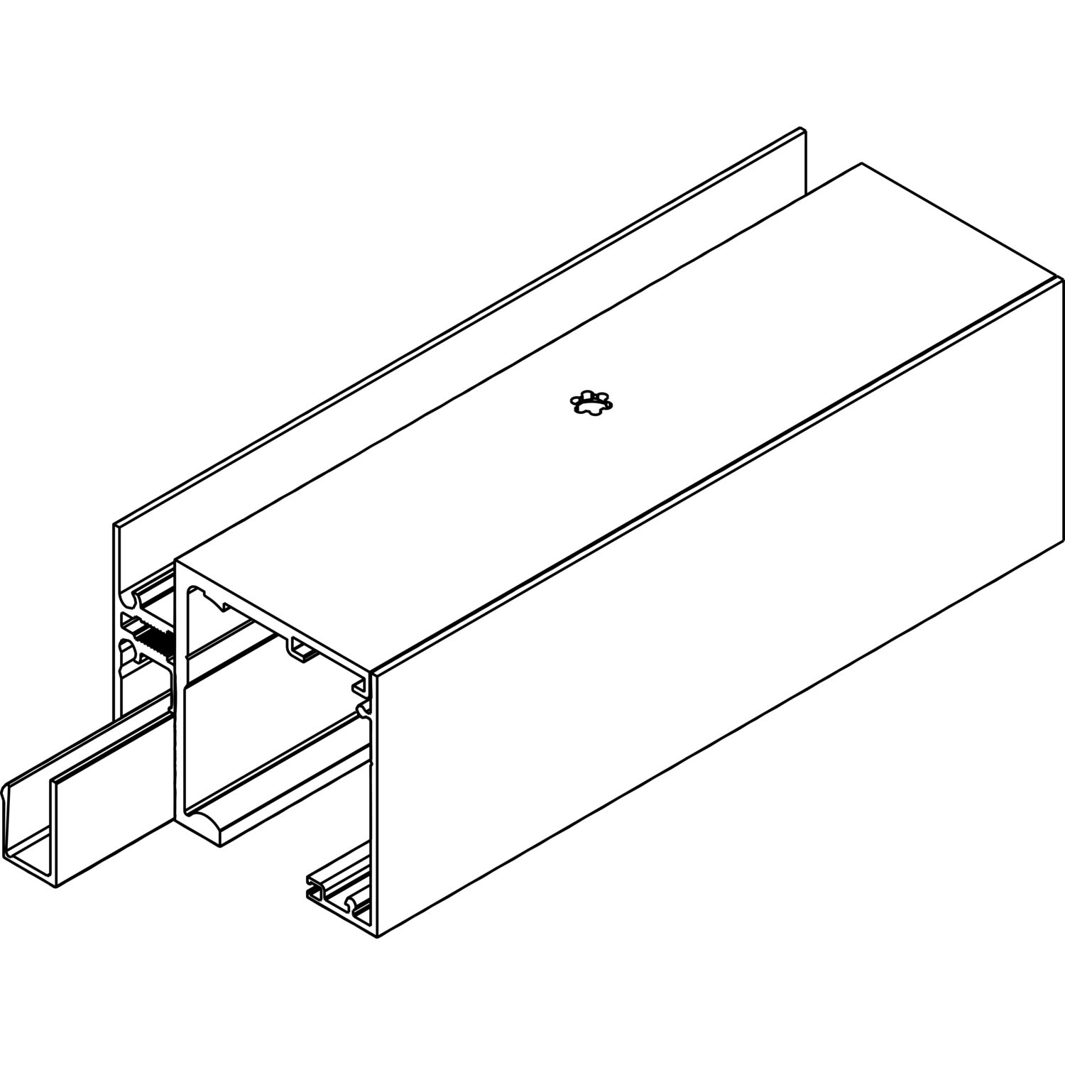 DORMA-Glas Muto 80/150 Füllprofil auf Maß Aluminium silber eloxiert (250 mm)