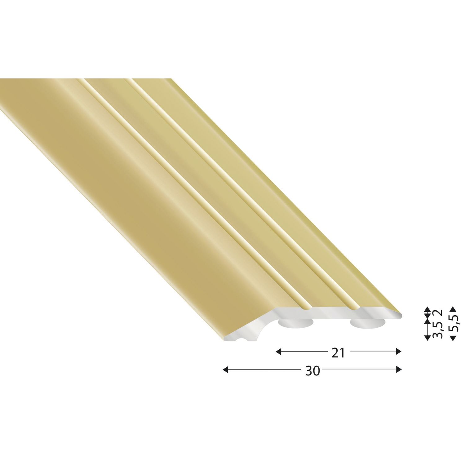 Kügele Abschlussprofil 201, Alu sand eloxiert selbstklebend, 2700 mm