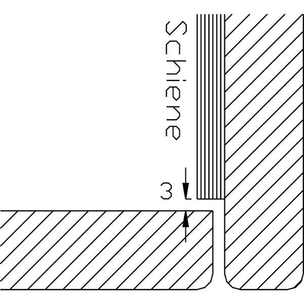 Accuride 1234 Beschlägegarnitur, Länge 354 mm, Stahl schwarz chromatiert