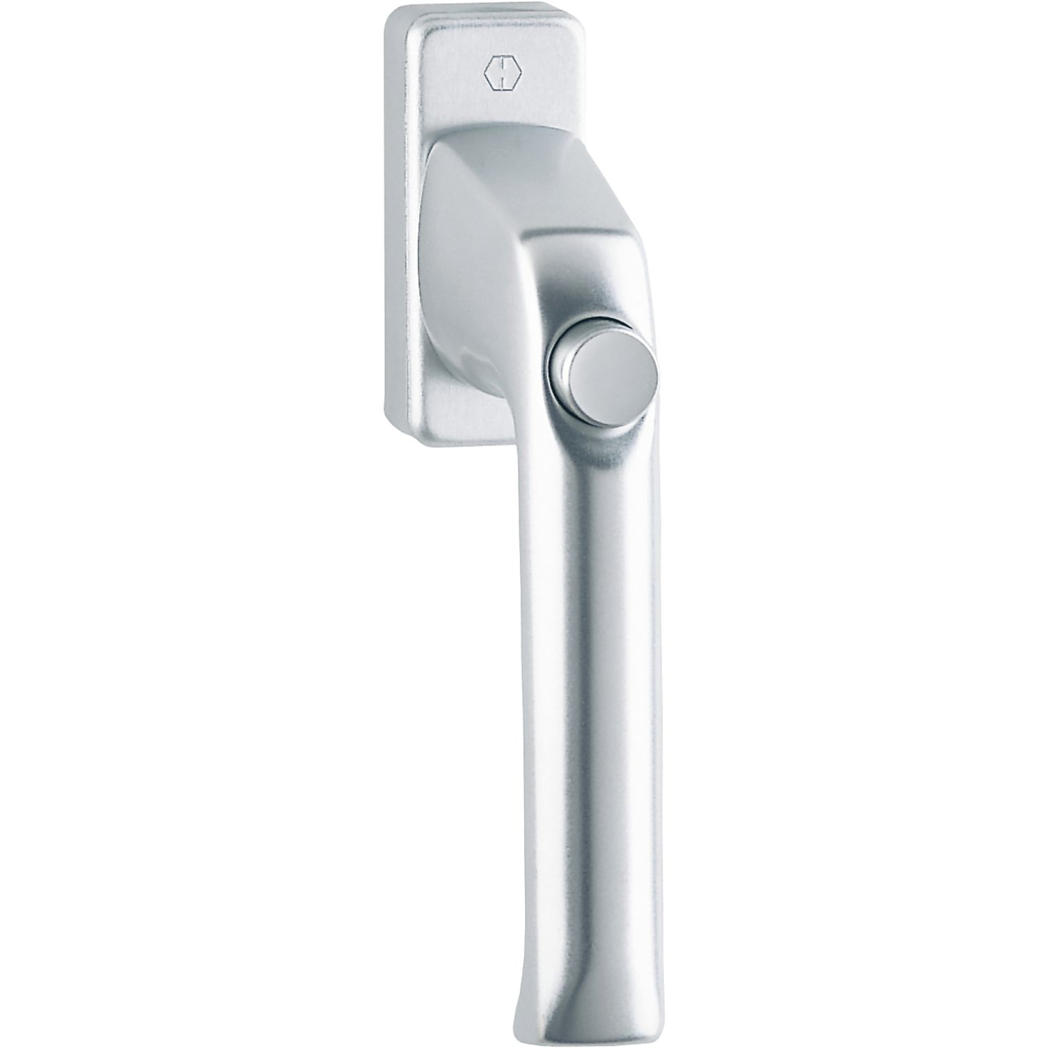 Hoppe Fenstergriff LONDON Sperrknopf Vierkant 7x35mm Alu silber