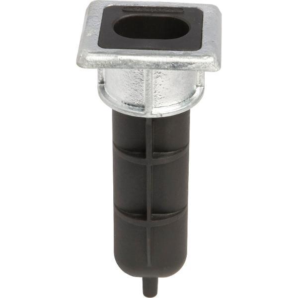 Locinox Bodenanschlag für Stangenriegel, 70 x 65 x 6 mm, Höhe 166,5 mm