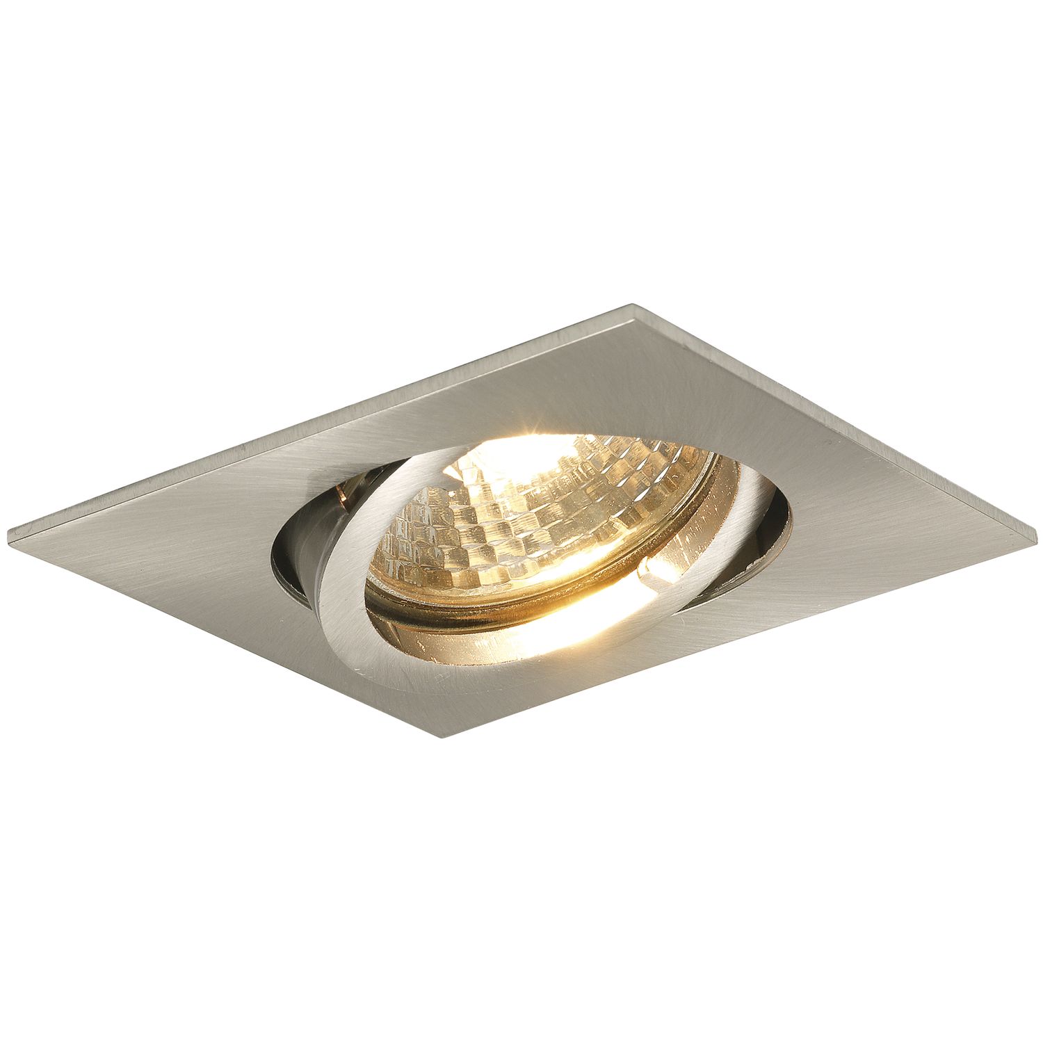 Molto Luce Deckeneinbauleuchte Quad H 230 V max. 50 Watt 82x82mm Edelstahl Effekt