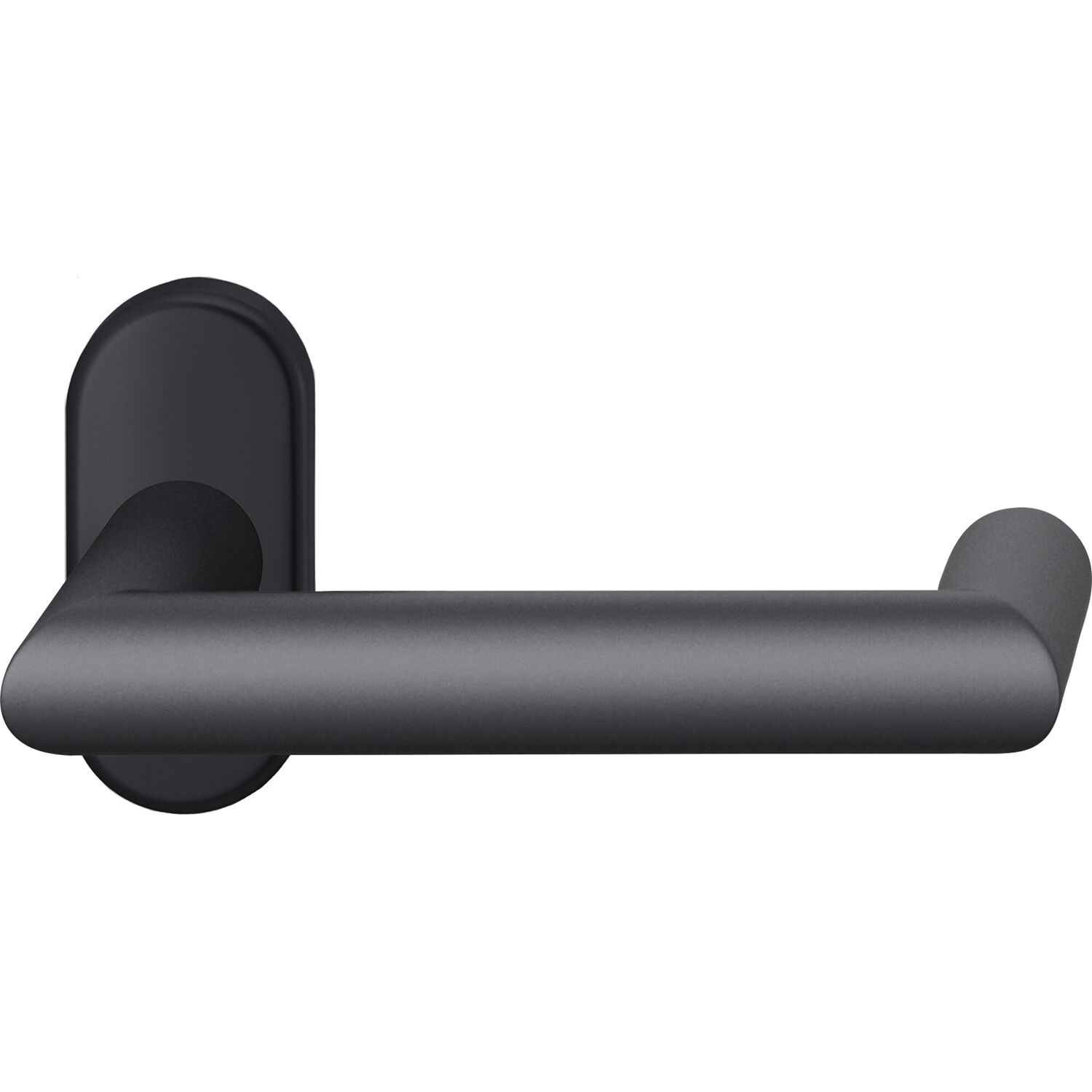 ninka FSB Rahmentürdrücker 09 1016 Hochhaltefeder B ovale Rosette Alu schwarz matt