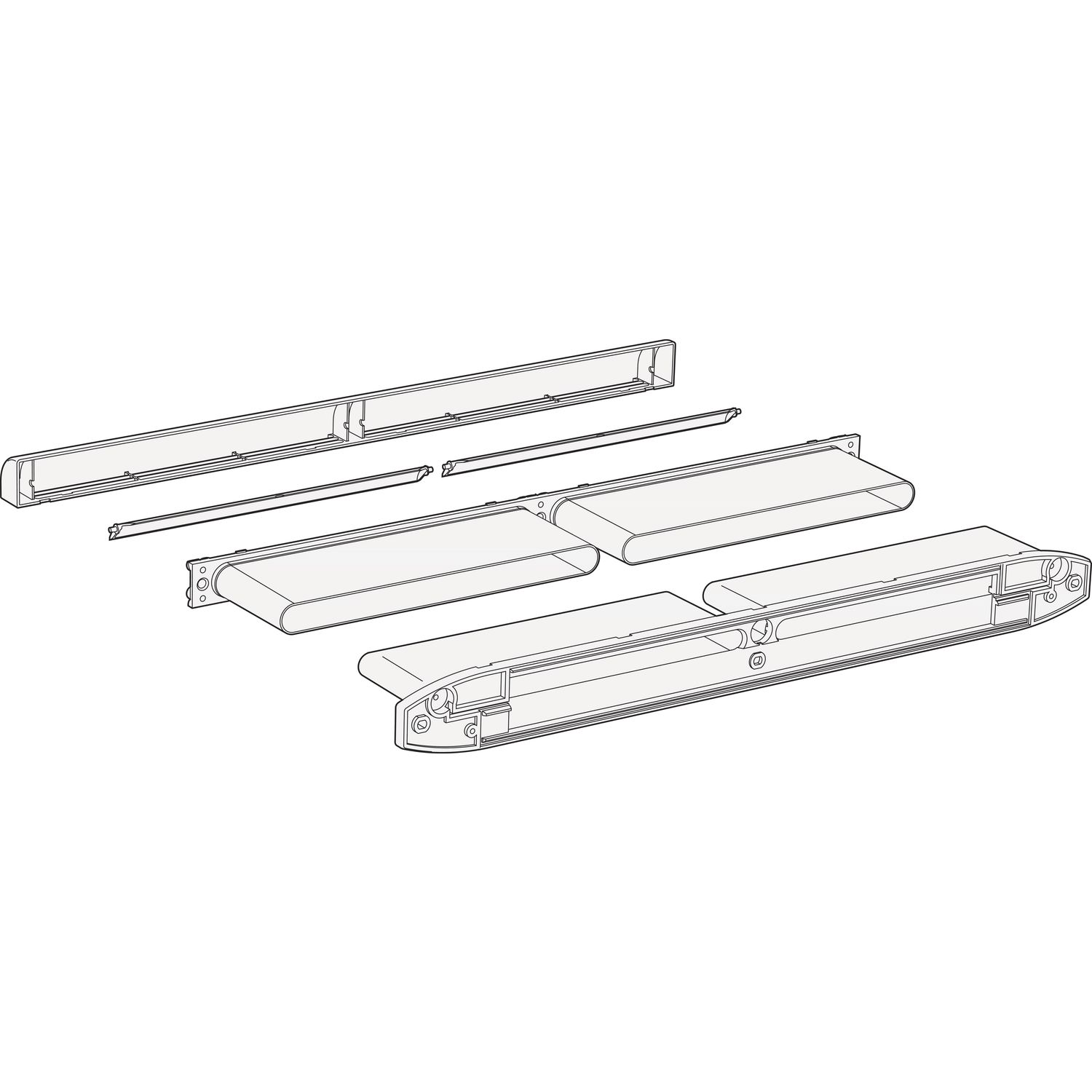 SIEGENIA Kanal-Set für Fensterlüfter Aeromat midi HY, Kunststoff schwarz RAL9011