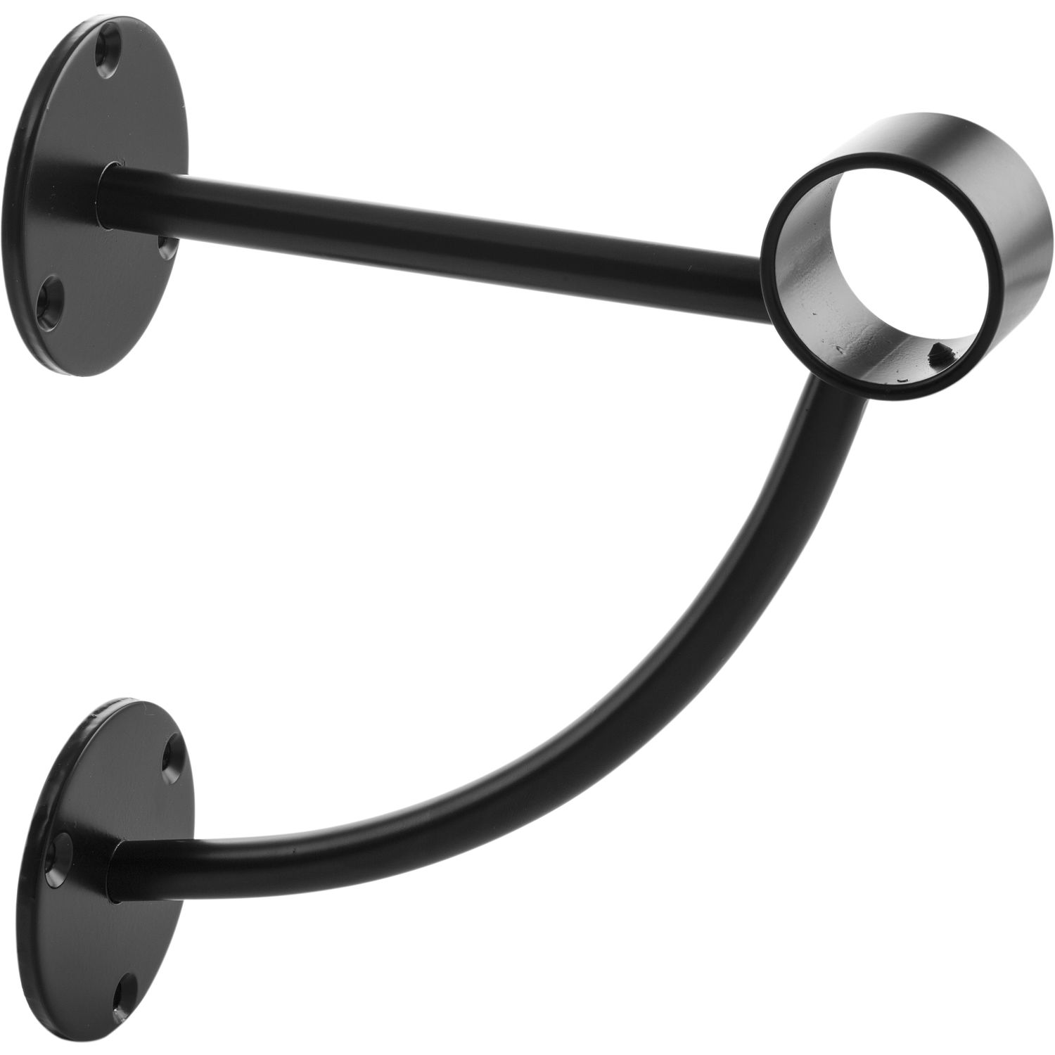 Bar-Reling Wandstütze mit Diagonalstrebe Wien für Rohr-ø 38 mm, Stahl Schwarz