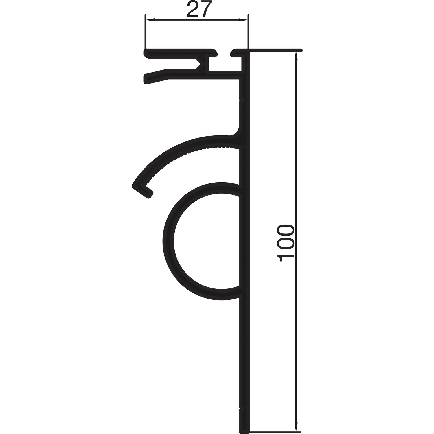 THYSSENKRUPP Syprotech Adapterprofil für Regenrinne L=6000 mm Alu blank