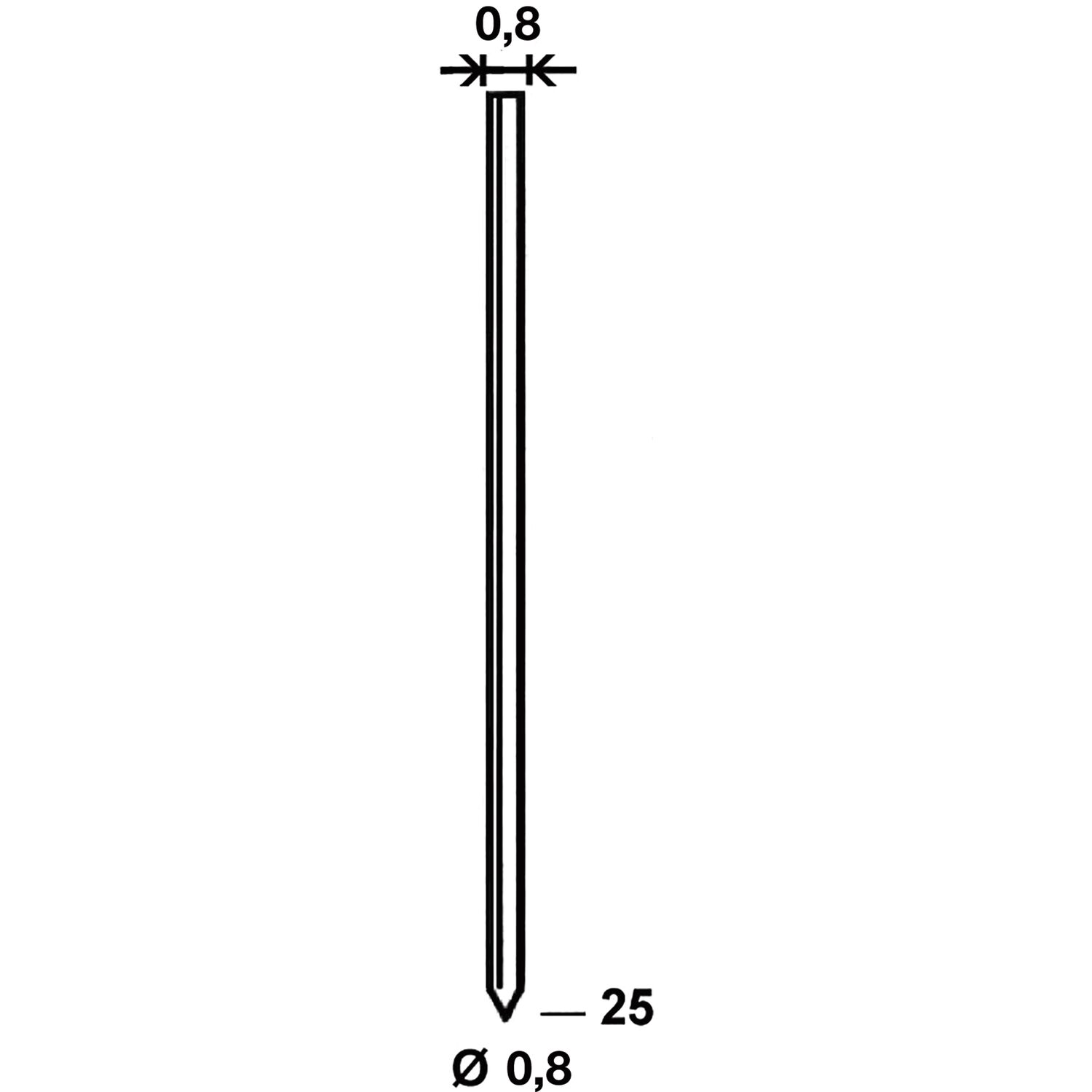 ALSAFIX Stifte ST 25 mm aus Stahldraht stanox (14.000 St) (14 TS)