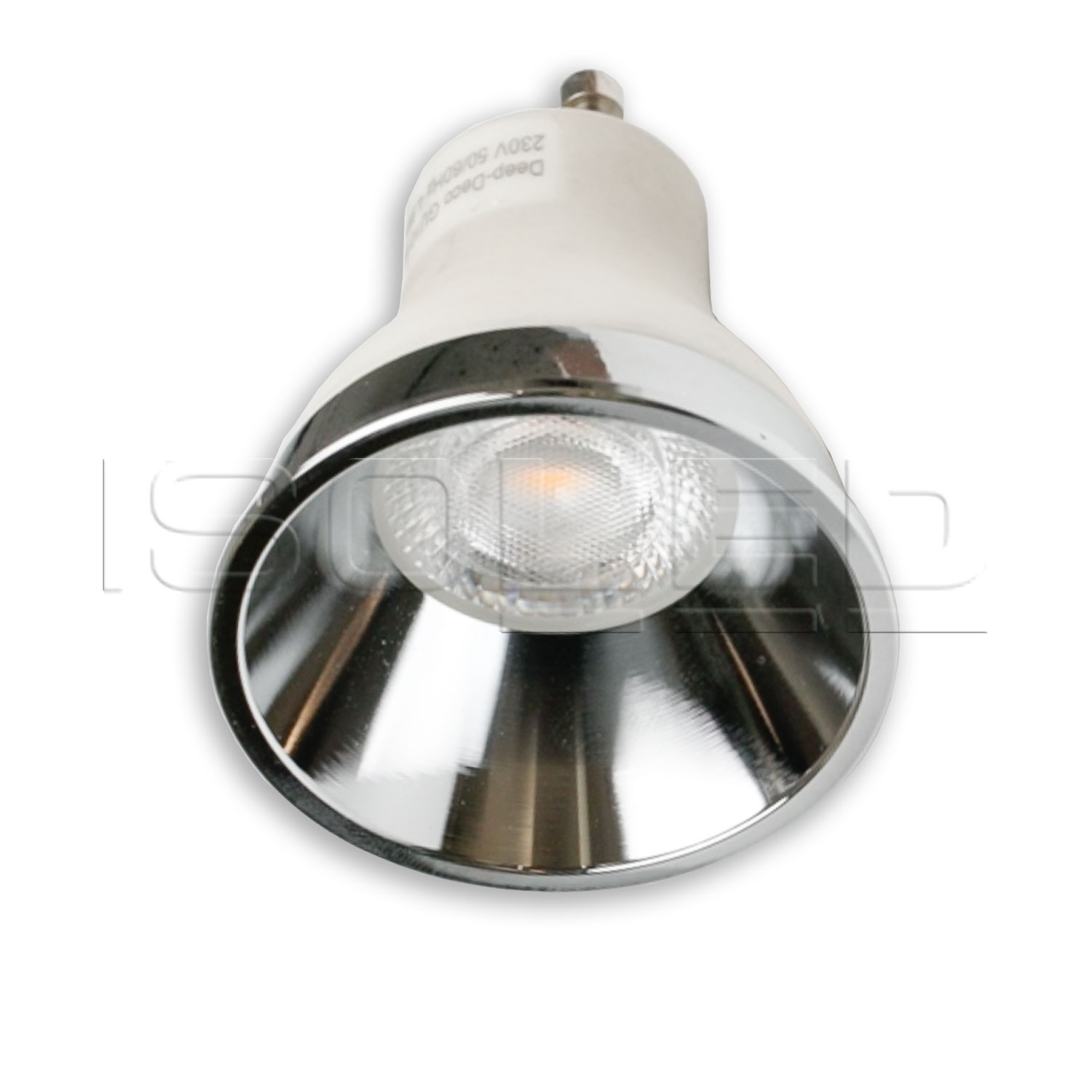 ISOLED Cover für LED Spot und LED Modul SYS-GU10 alu glänzend rückversetzt UGR