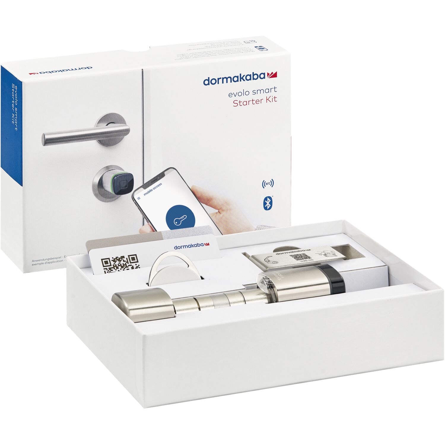 dormakaba Zutrittskontrollsystem evolo smart Starter-Kit, 40 / 40 mm