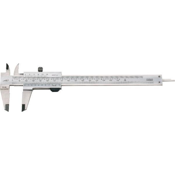 HELIOS-PREISSER Messschieber m. Feststellschraube DIN862 Tiefenm. eckig 0-150 mm