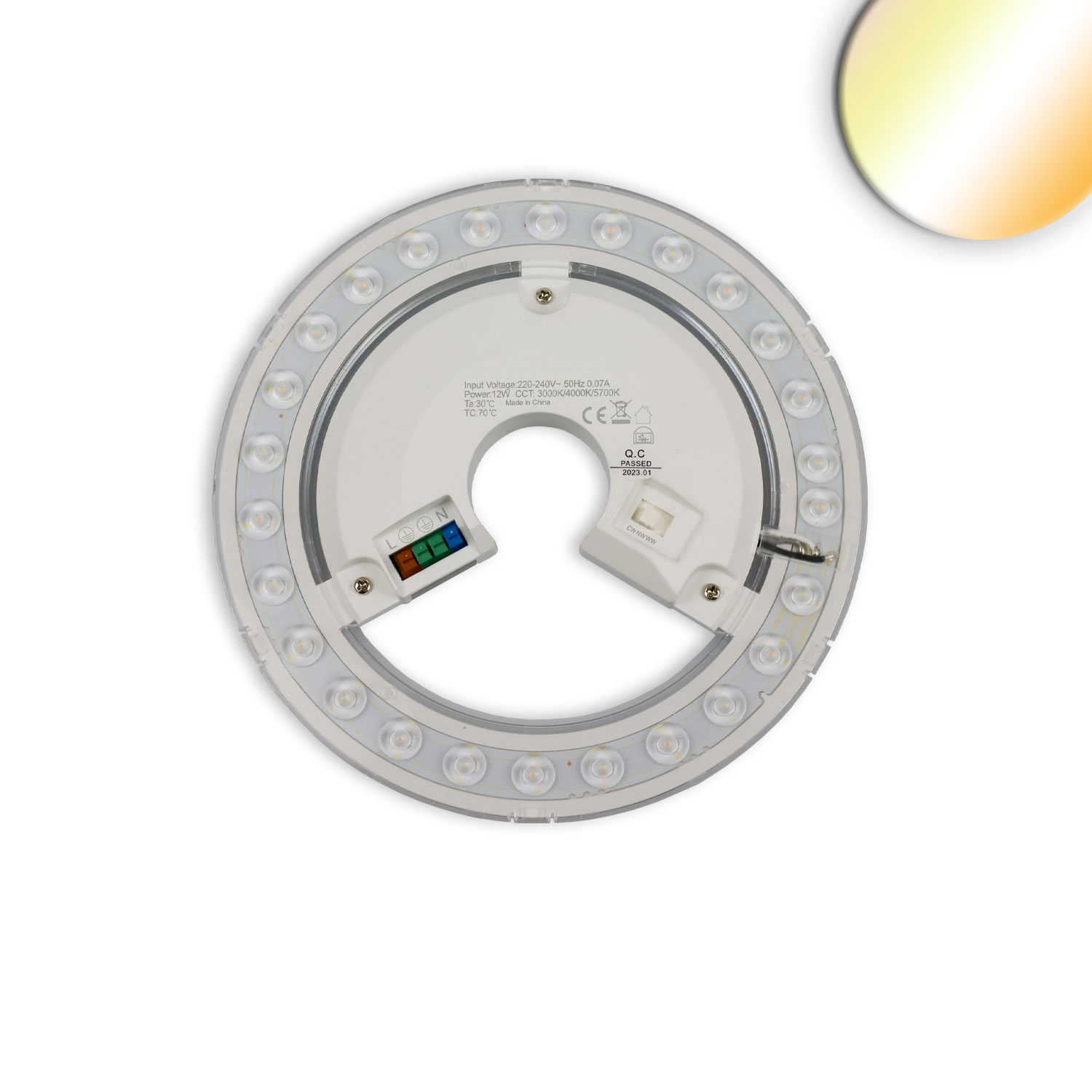 ISOLED LED Umrüstplatine 190mm 11W 150 lm/W mit Haltemagnet Color 3000|4000|6000K dimmbar