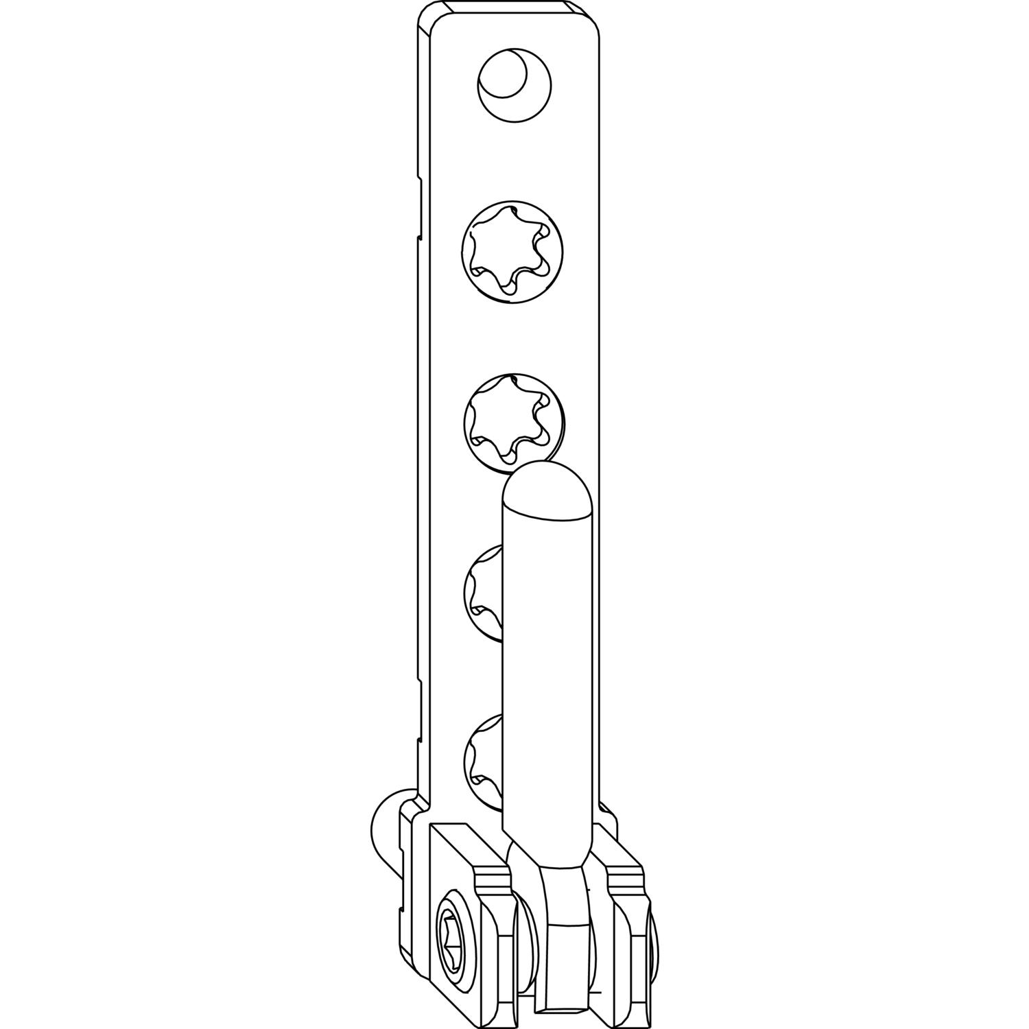 Maco #225357 MACO Ecklager PVC, mit 7 mm Tragezapfen L=23 mm, 120 kg, titan (225357)