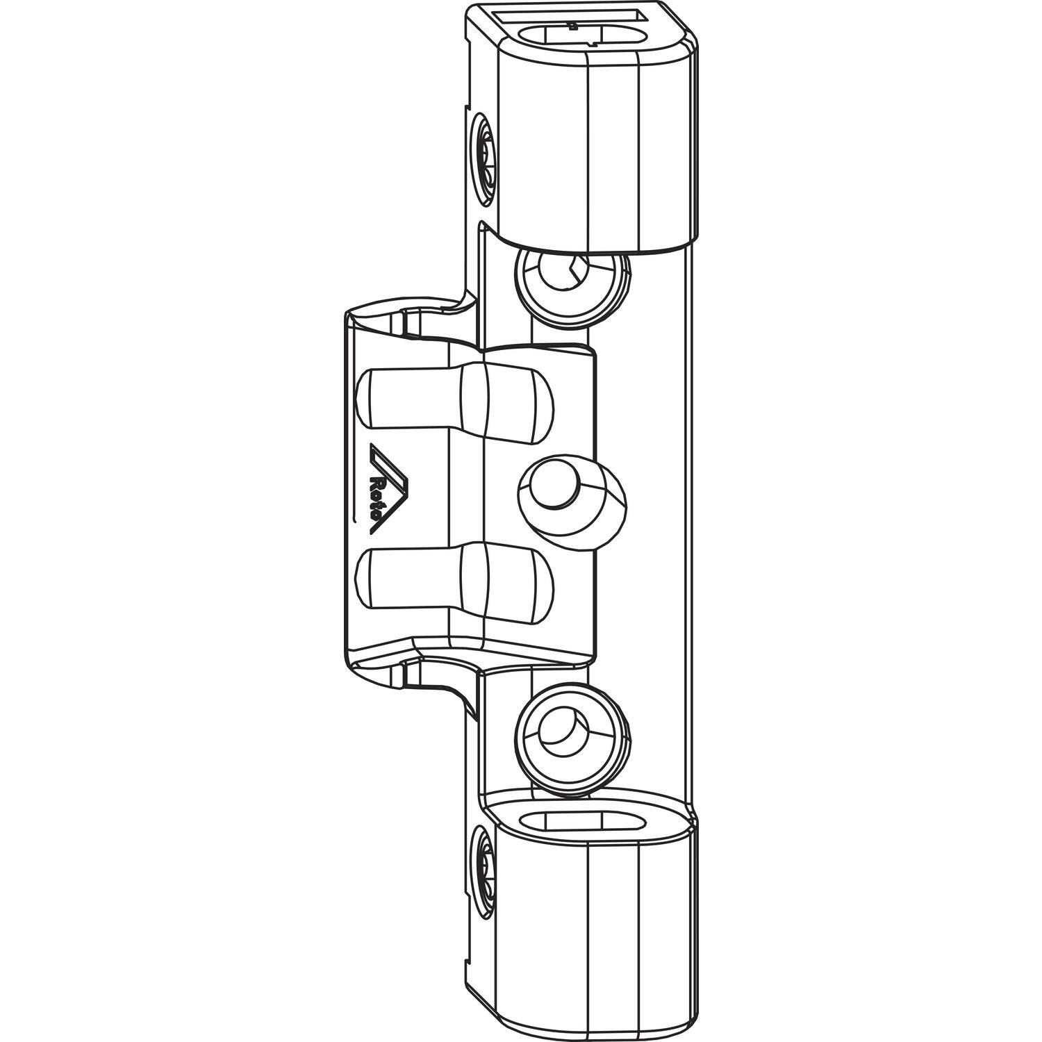 Roto ROTO NX Axerlager T seitenverstellbar 12/20 Holz 9/13V 2 Bohrzapfen 7 mm silber
