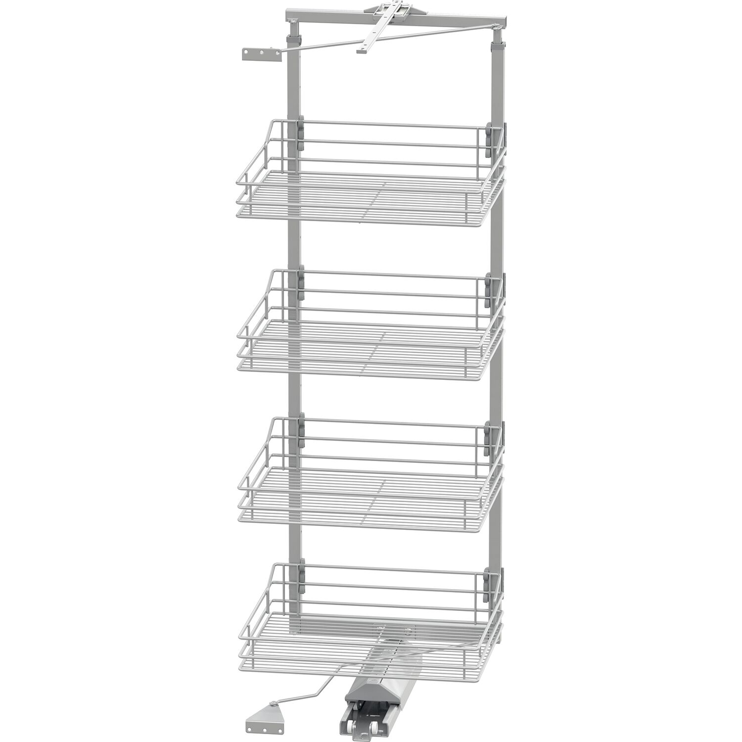 Vauth-Sagel VS TAL Gate Hochschrankauszug Set Classic 1450 - 1700 mm KB 600 mm Silber