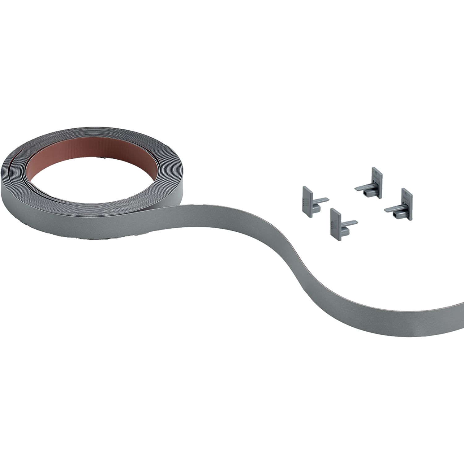 Hettich SlideLine M Farbset zu vorlaufendem Laufprofil 18mm silber, 4000 mm