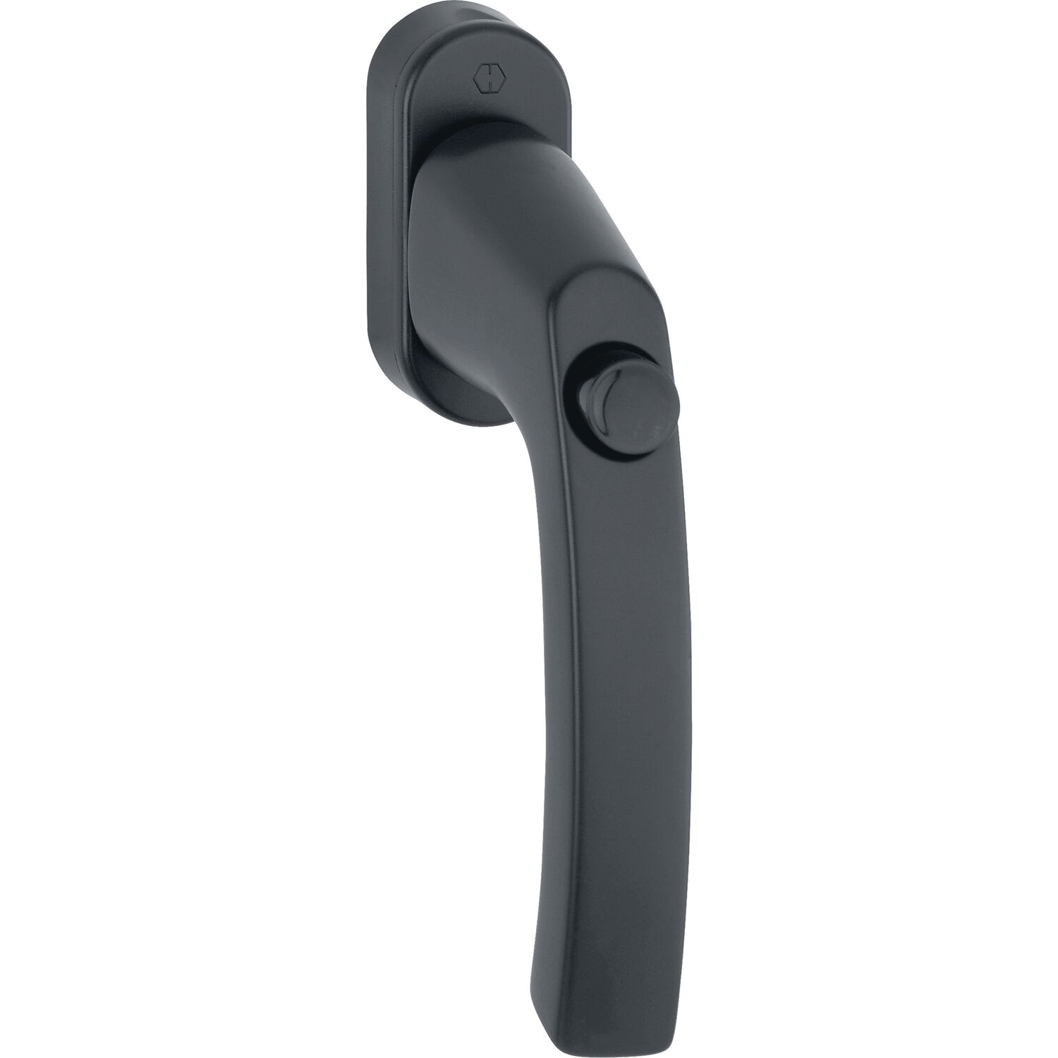 Hoppe HOPPE Fenstergriff LIÈGE - Druckknopf, Vierkant 7 x 40 mm, Alu schwarz matt