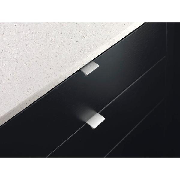 furnipart Griffleiste Edge Straight Lochabstand 2x80mm Länge 200mm Aluminium Edelstahl Effekt