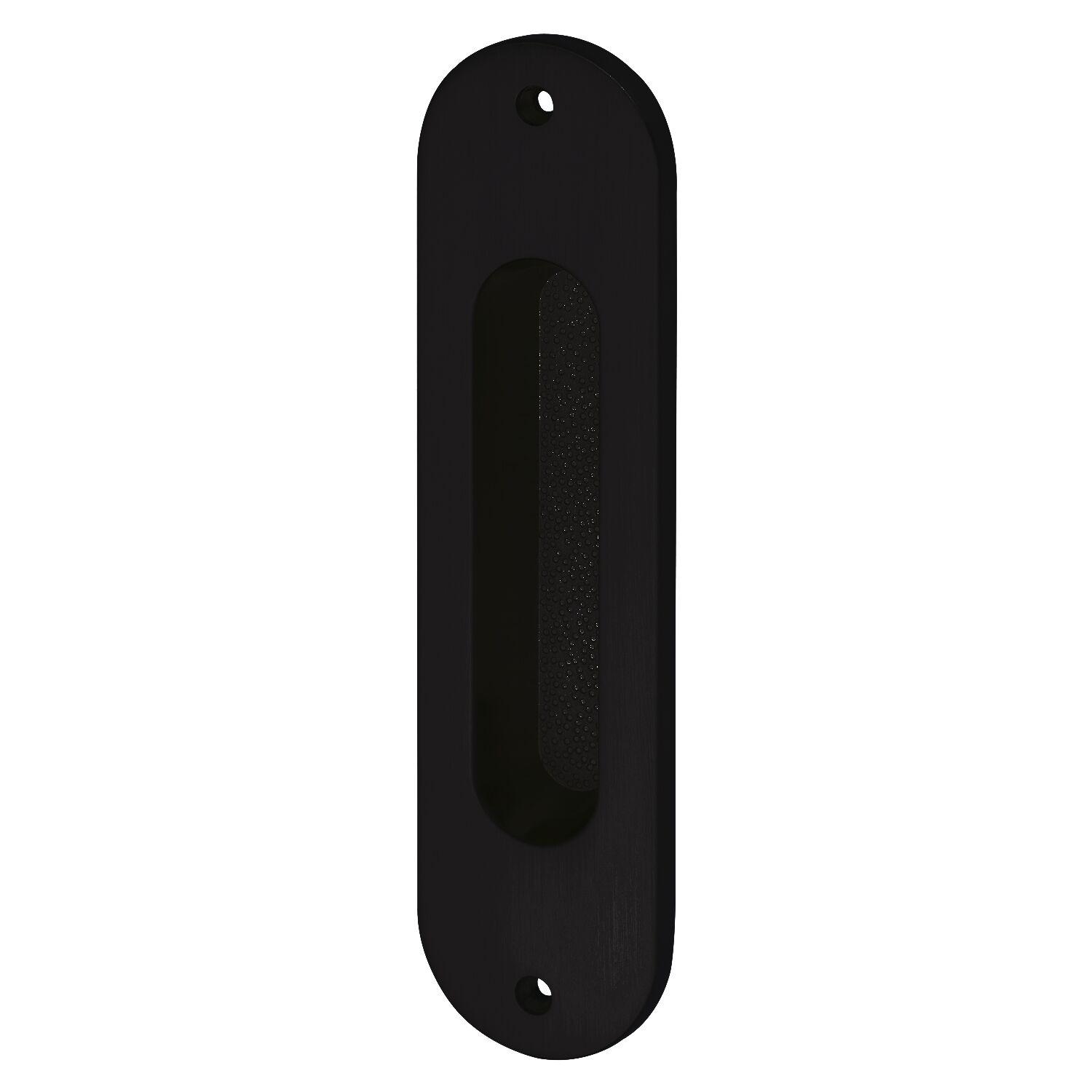 MARCHESI Schiebetürmuschel oval 38 x 152 mm Messing schwarz