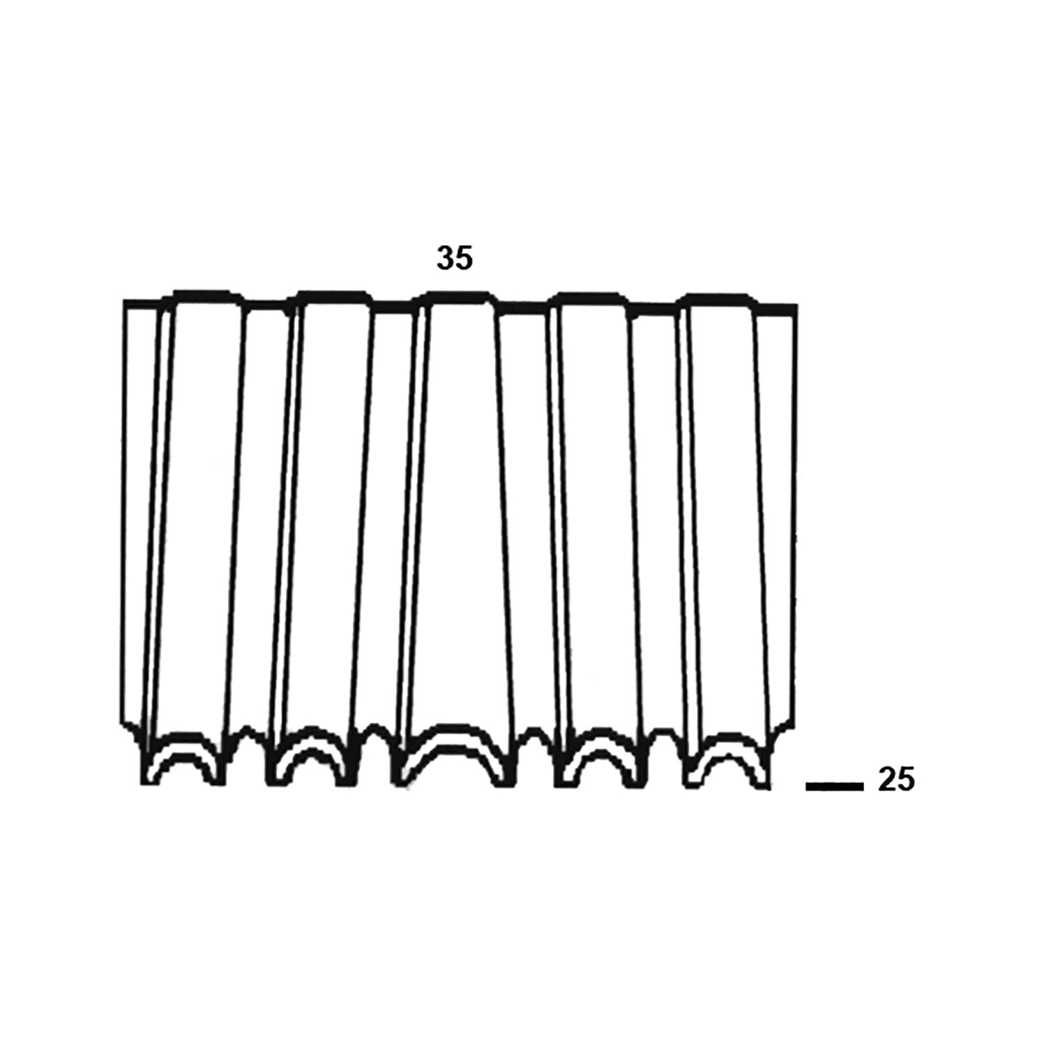 ALSAFIX Wellennägel Type WN35 25 mm verzinkt Wellenstärke 3 mm (5000 Stück) (5 TS)