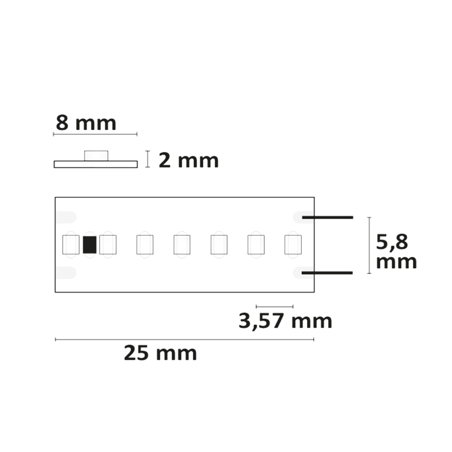 ISOLED LED CRI925 Linear8 Flexband 24V DC 15W IP20 2500K 5m Rolle 280 LED/m