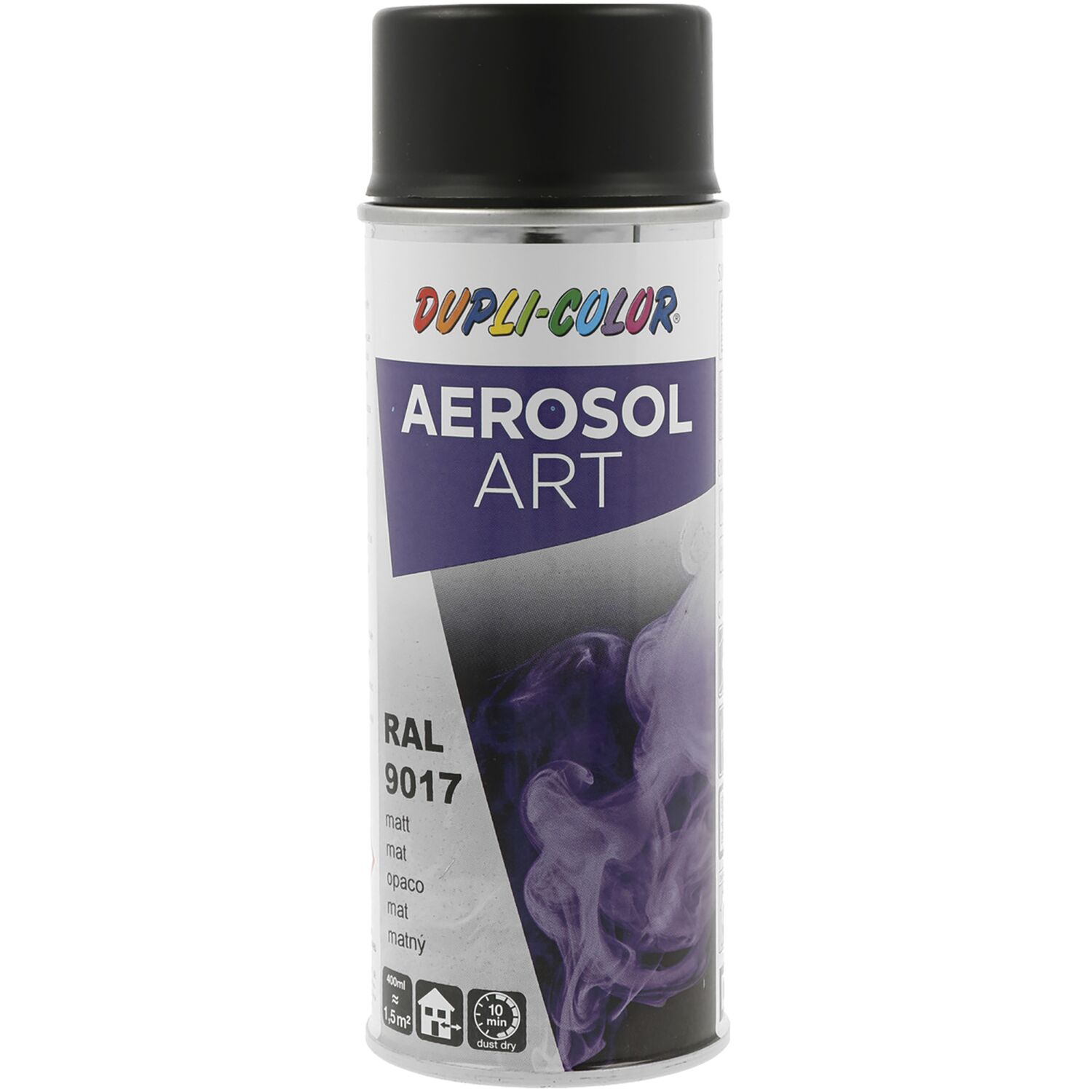 Dupli-Color Lackspray Aerosol Art 400ml verkehrsschwarz matt / RAL 9017 (400 ml)