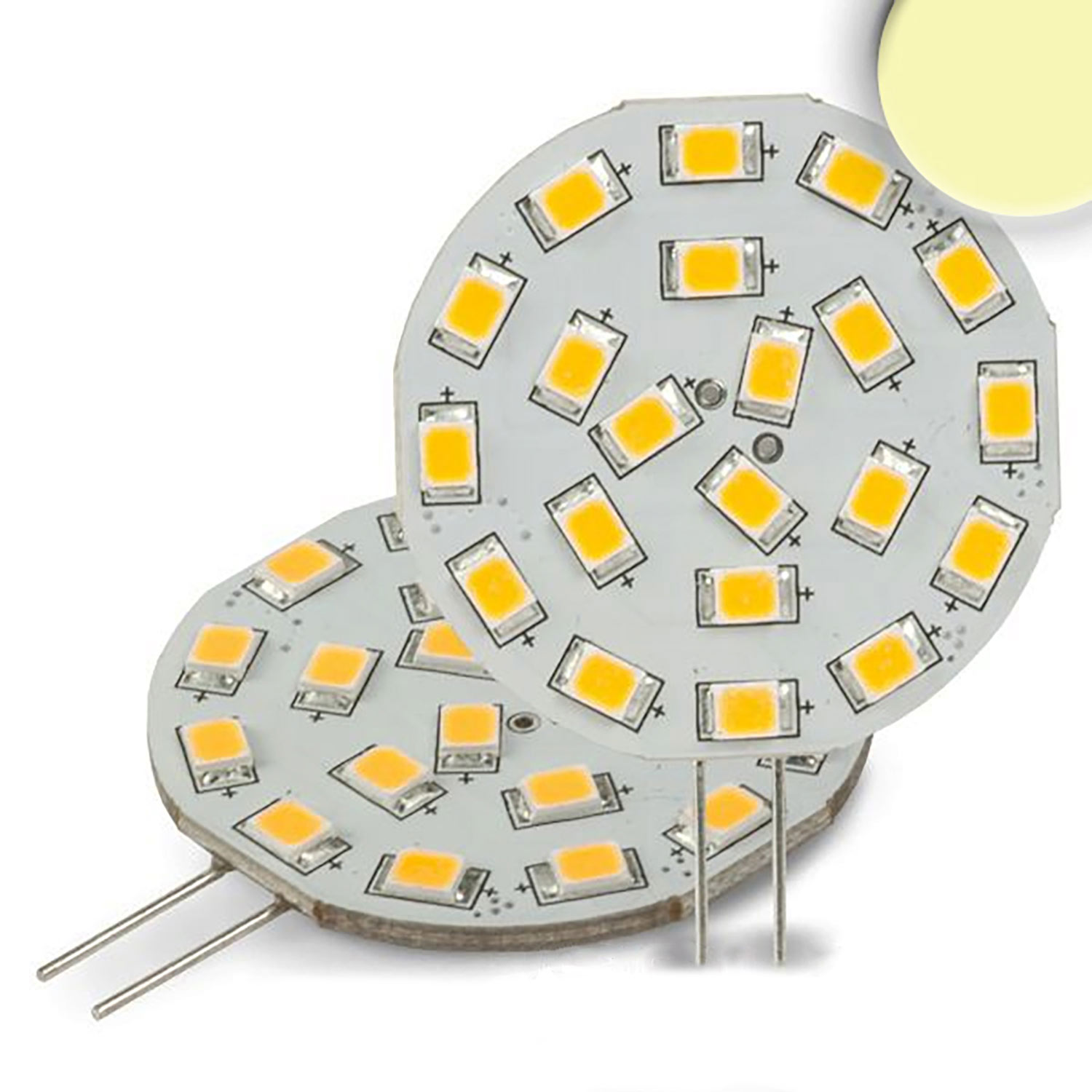 ISOLED G4 LED 21SMD 3W warmweiß Pin seitlich